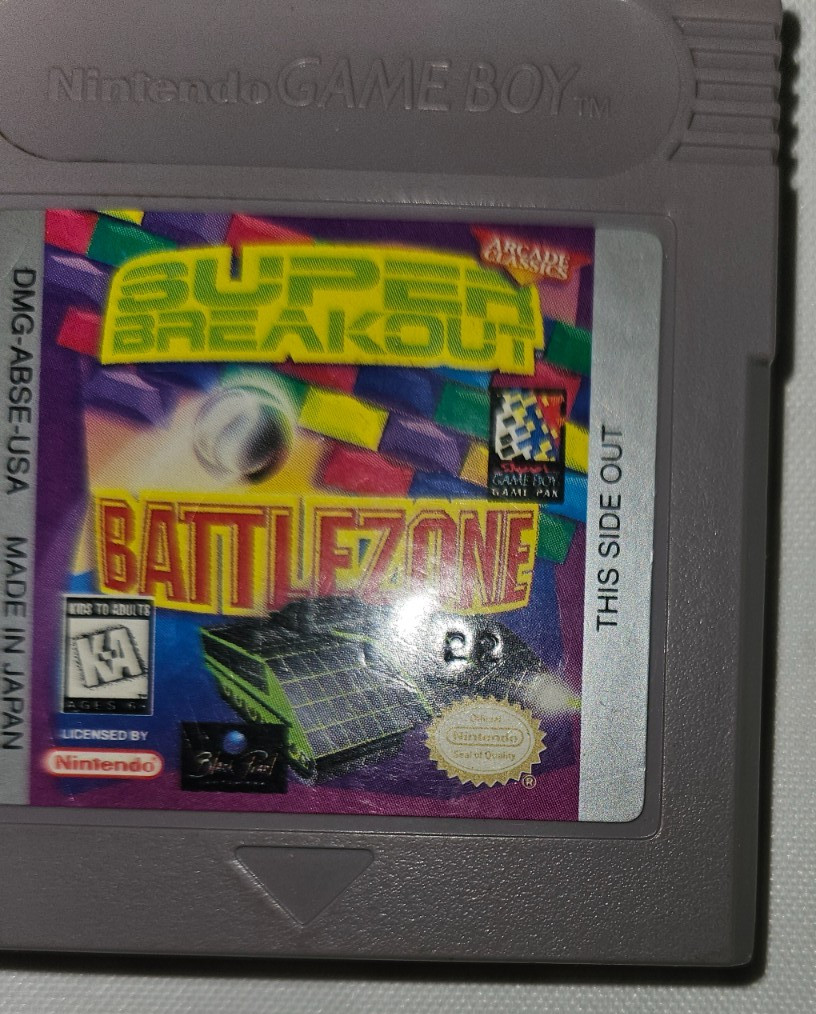 Super Breakout & Battlezone Cartridge Only Authentic Nintendo Game Boy USA 1996