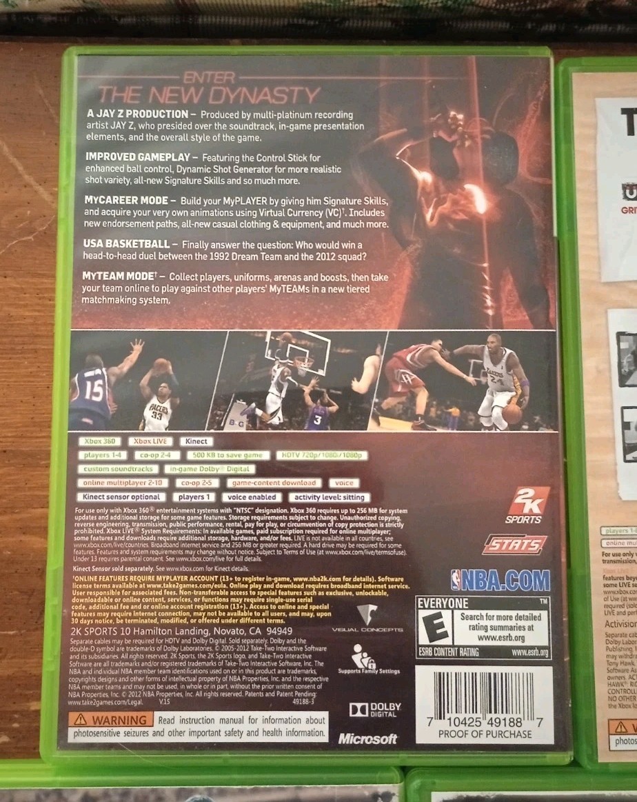 7 XBOX 360 Games Madden NFL 10,11,12,13,FIFA Soccer 12,Tony Hawke Ride,NBA 2K13