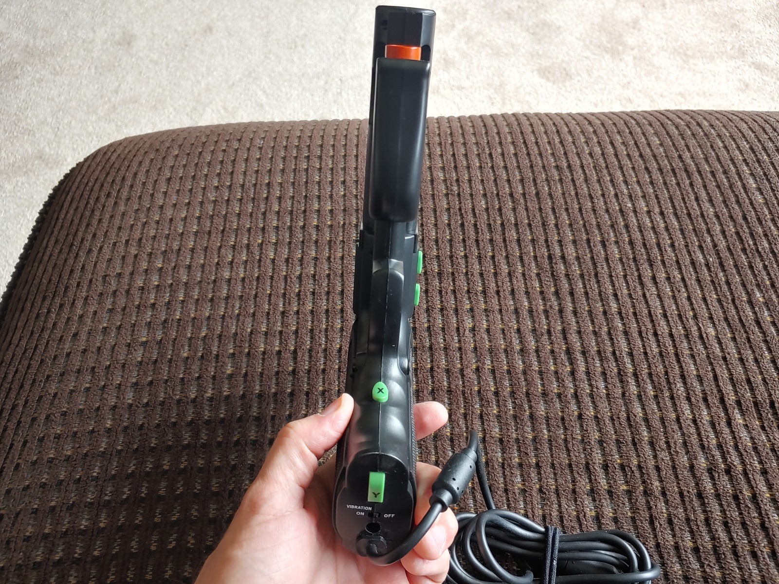 Original XBOX Yobo Boss Battle Light Gun Corded with Breakaway Cable WORKING