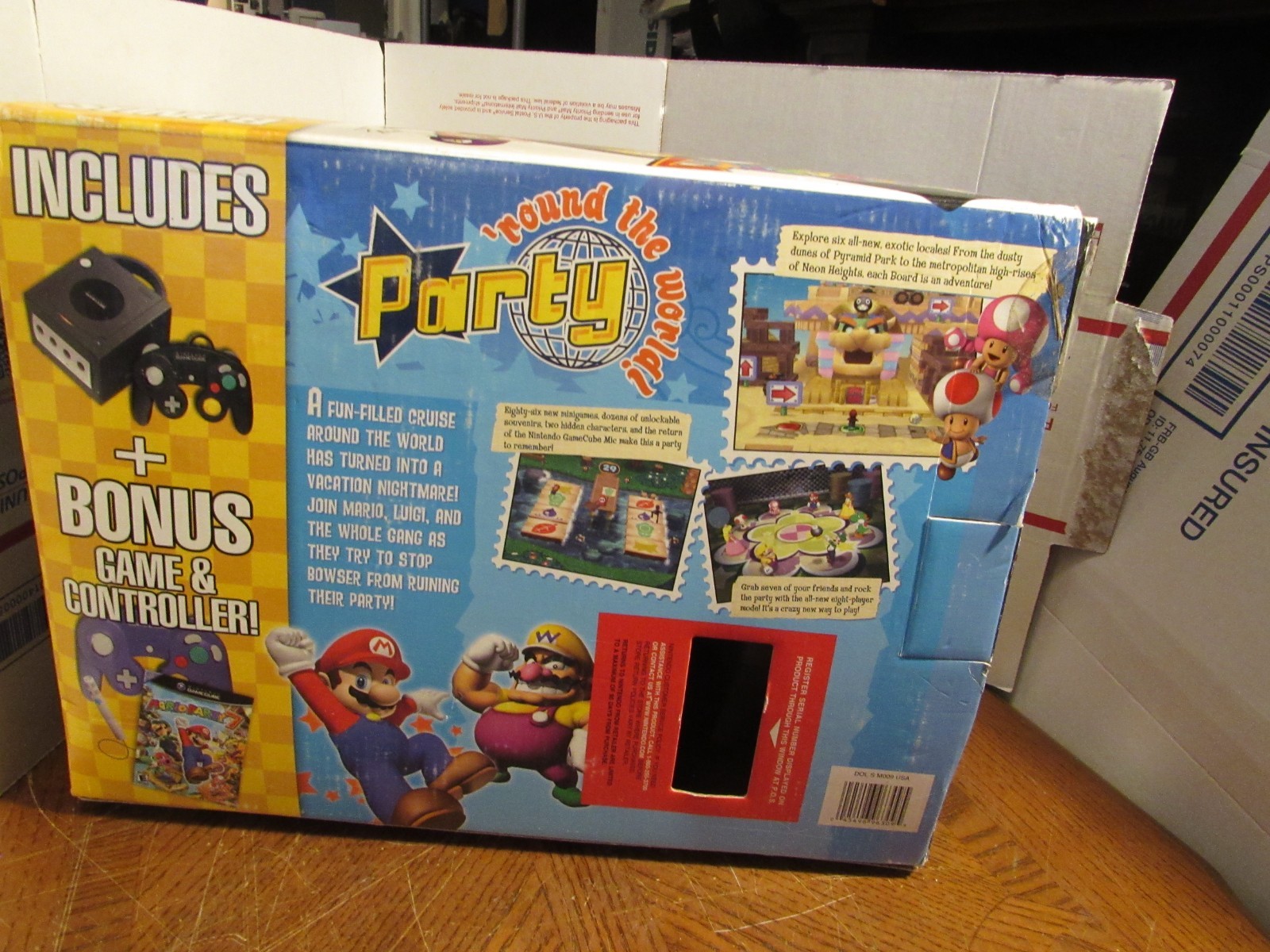Nintendo Gamecube Mario Party 7 Bonus Set Console Box Only (No Console Included)