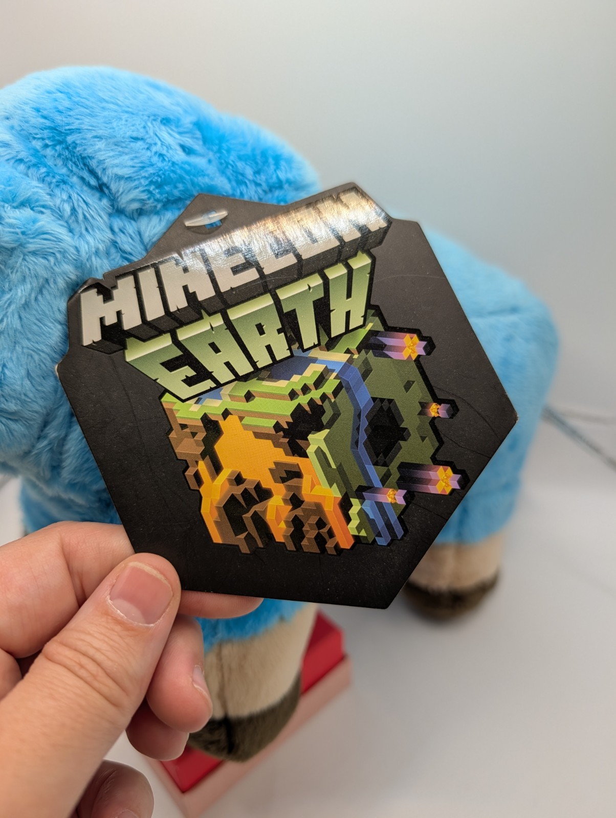 JINX MOJANG Minecraft Minecon Earth 10″ Blue Sheep Plush w/ Hang Tag 2017 RARE