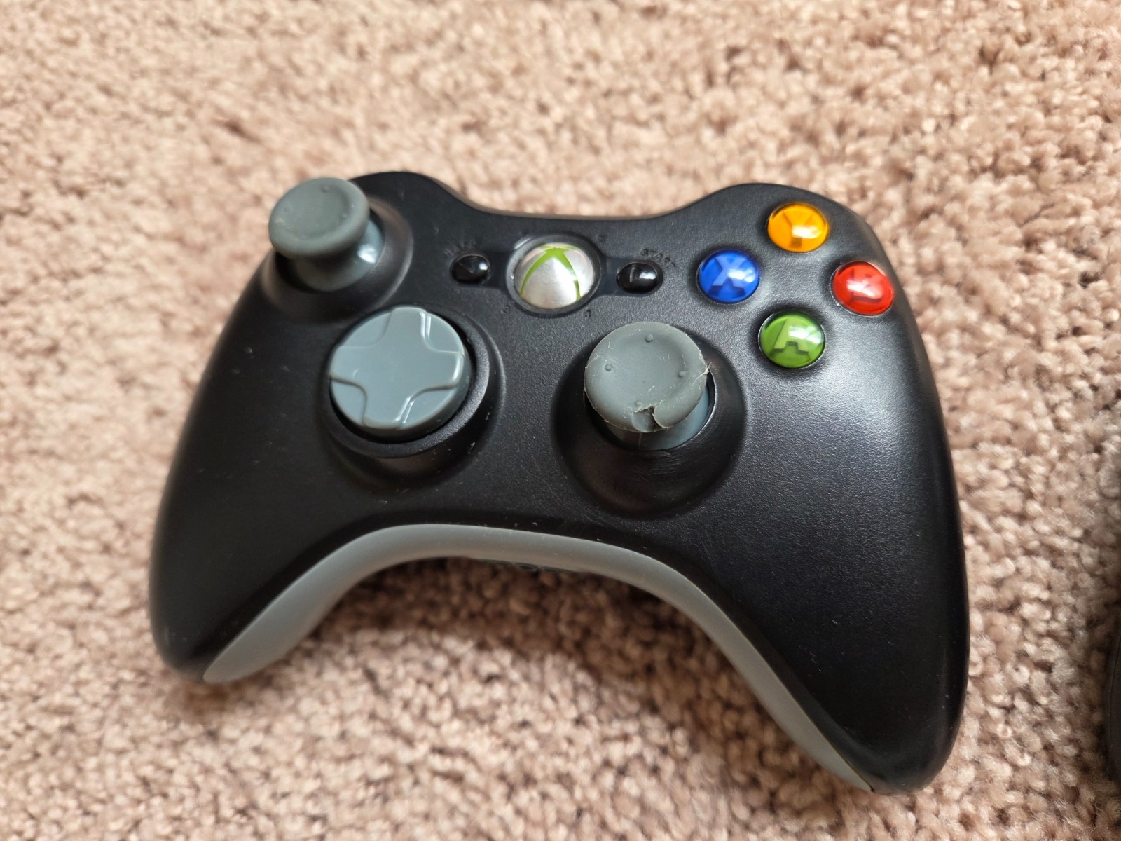 OEM Microsoft Xbox 360 Wireless Controller Black / Gray – TESTED and works