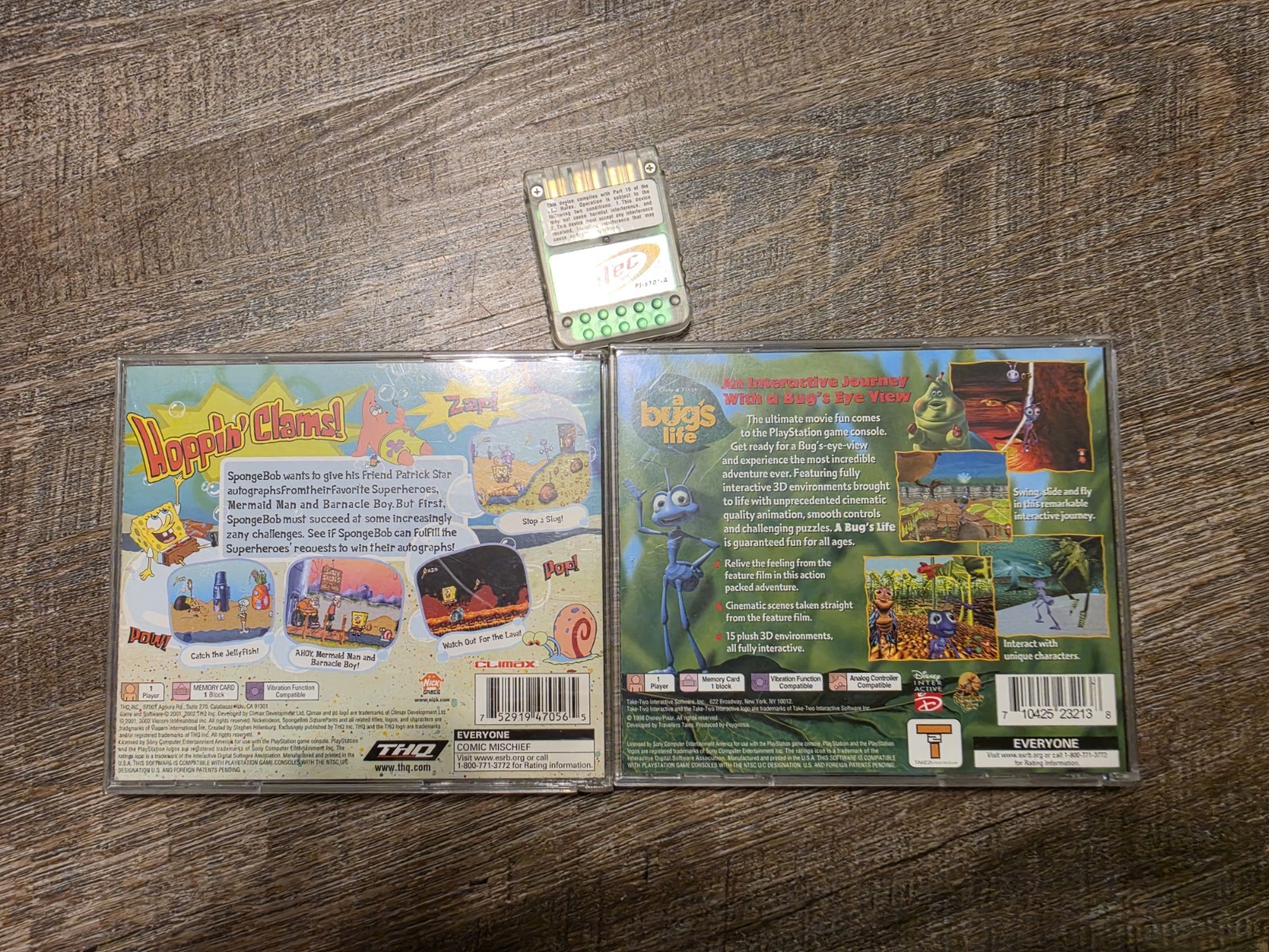 A Bug’s Life – Spongebob-memory card Bundle Playstation(PS1) COMPLETE