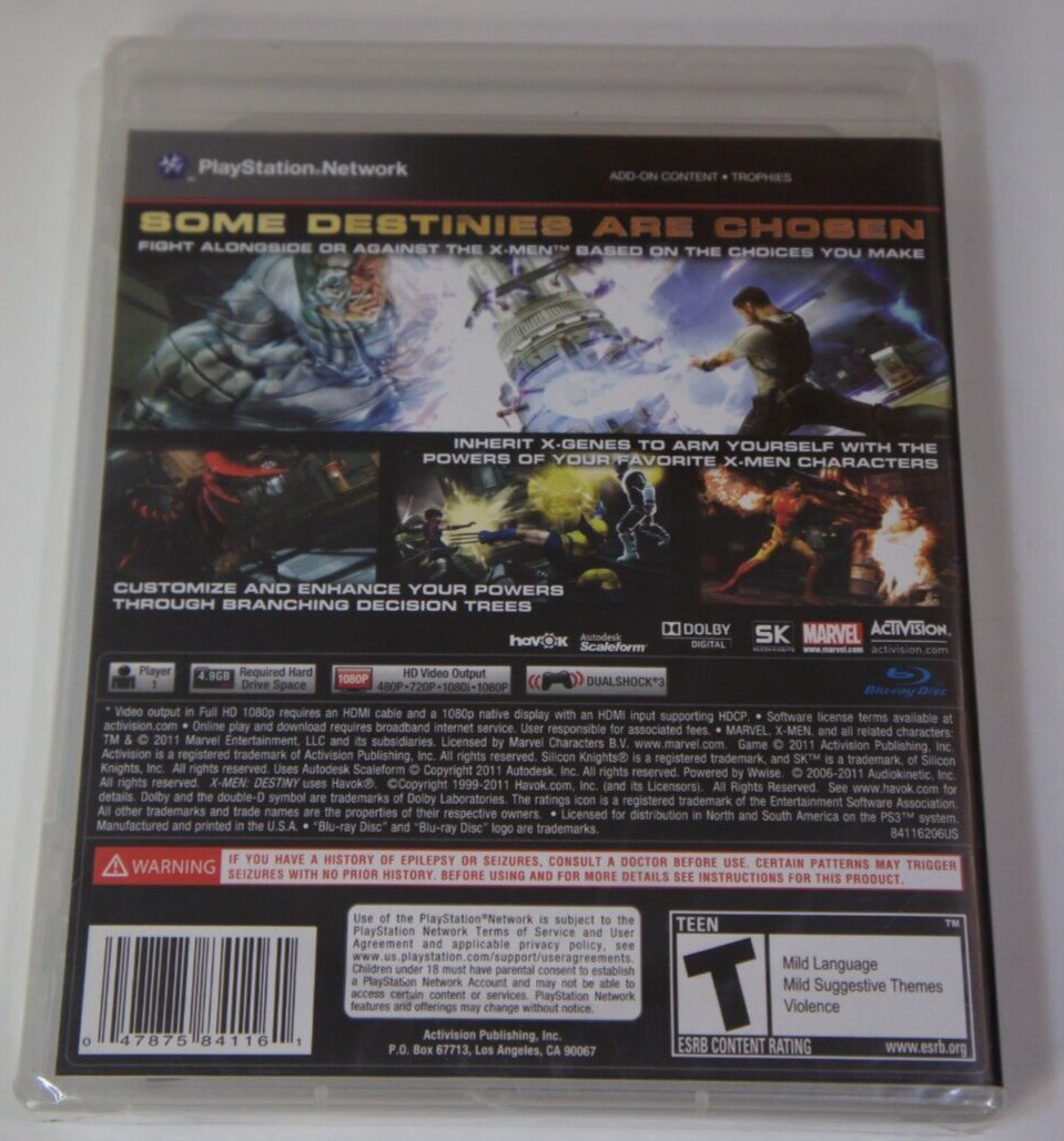 X-Men: Destiny (Sony PlayStation 3, 2011) | BRAND NEW | SEALED | PS3