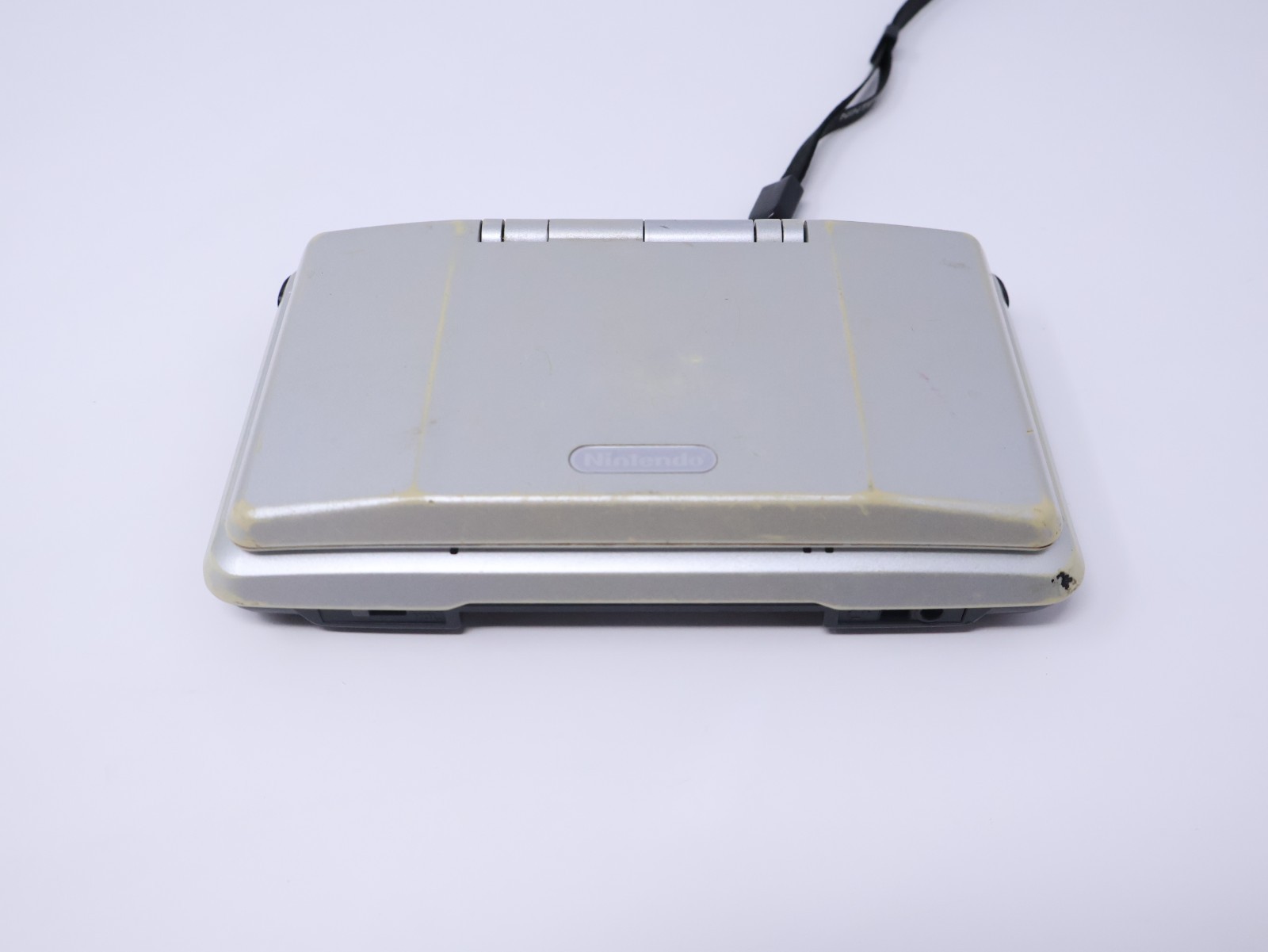 Nintendo DS Titanium Silver For Parts Handheld Console System Good Hinge
