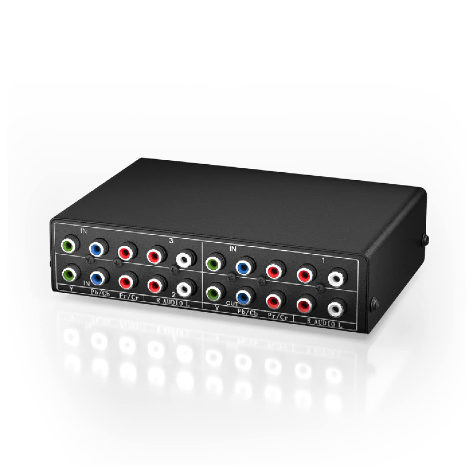 Component AV Video Switch Box 3 in 1 Out, 3 Port 5 RCA YPbPr Cable RGB Compon…