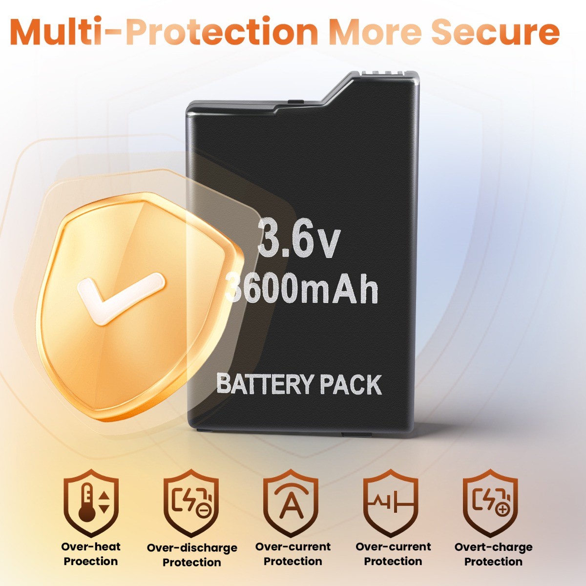 Battery 3600mAh for Sony PSP Slim 2001 2000 3000 3001 Rechargeable Replacement