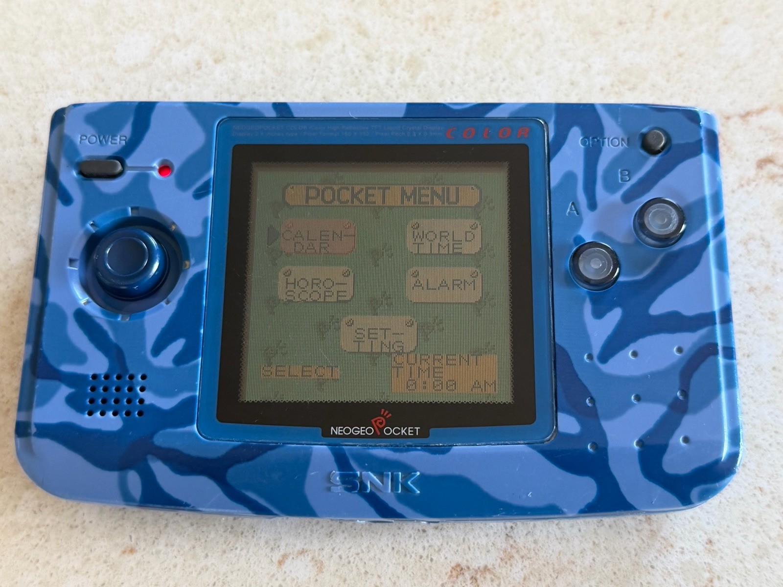 SNK Neo Geo Pocket Color Console – Camouflage Blue (NGPC)