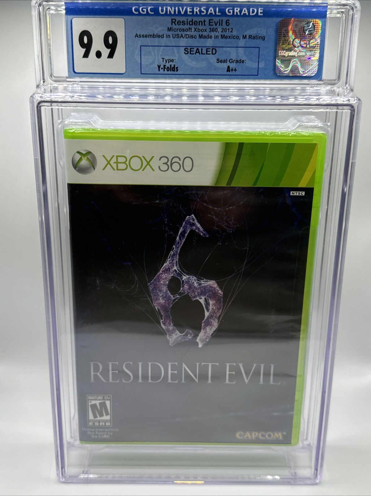 Resident Evil 6 Microsoft Xbox 360 2012 Capcom Sealed CGC Graded 9.9 A++ ..
