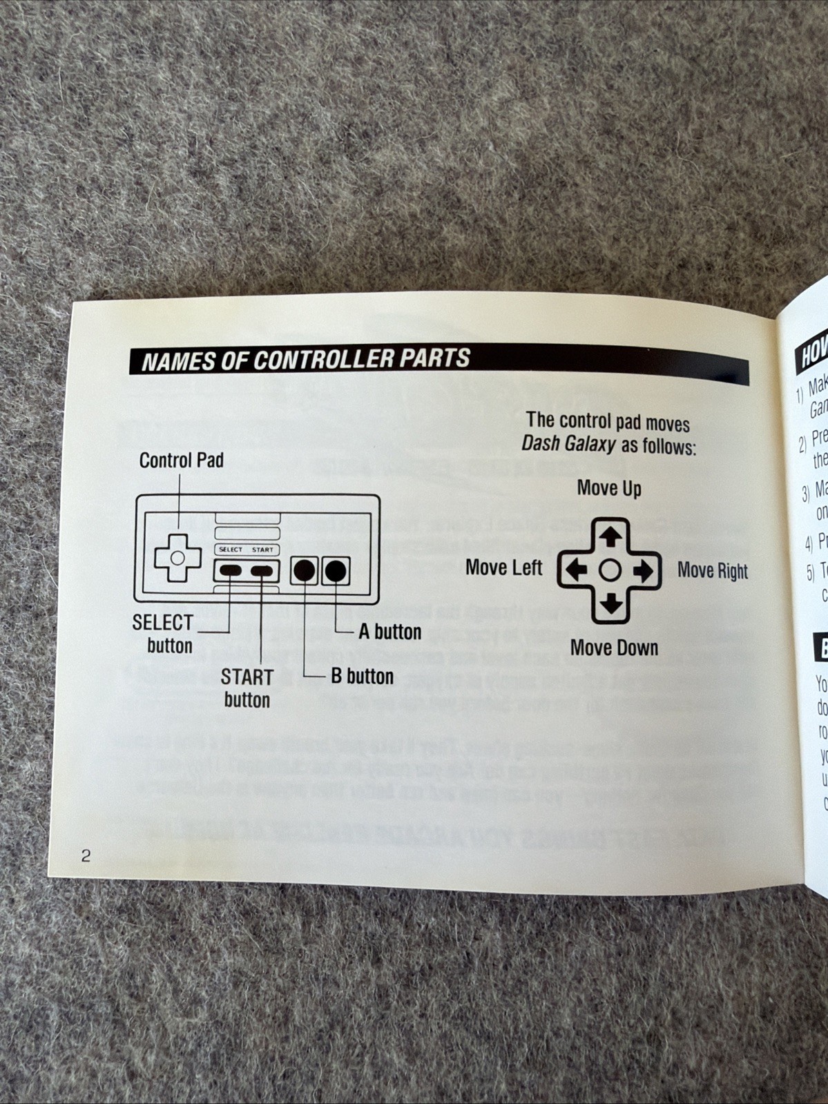 Dash Galaxy in the Alien Asylum (NES, 1990) – Instruction Manual / Booklet Only