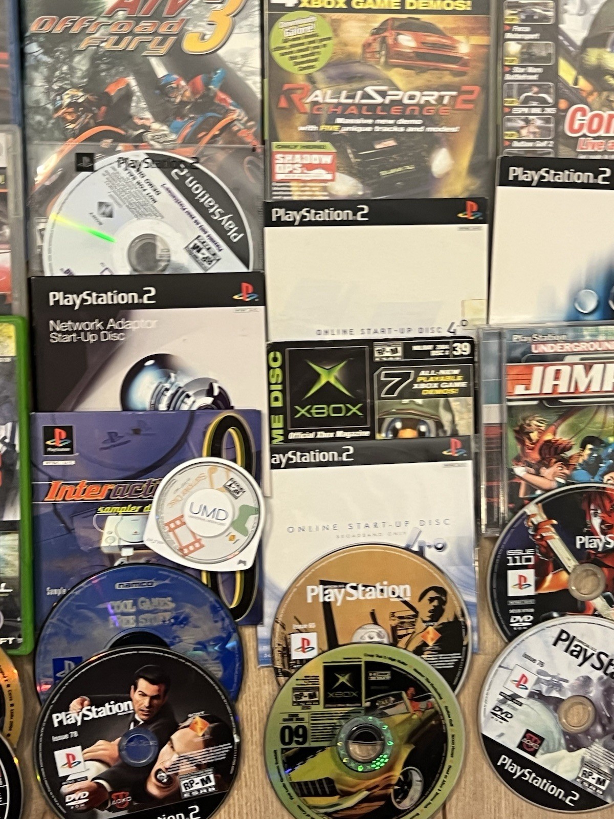 Lot Of 39 PlayStation PS1 PS2 Xbox PSP Demo Games & Start Up Disc Only Untested