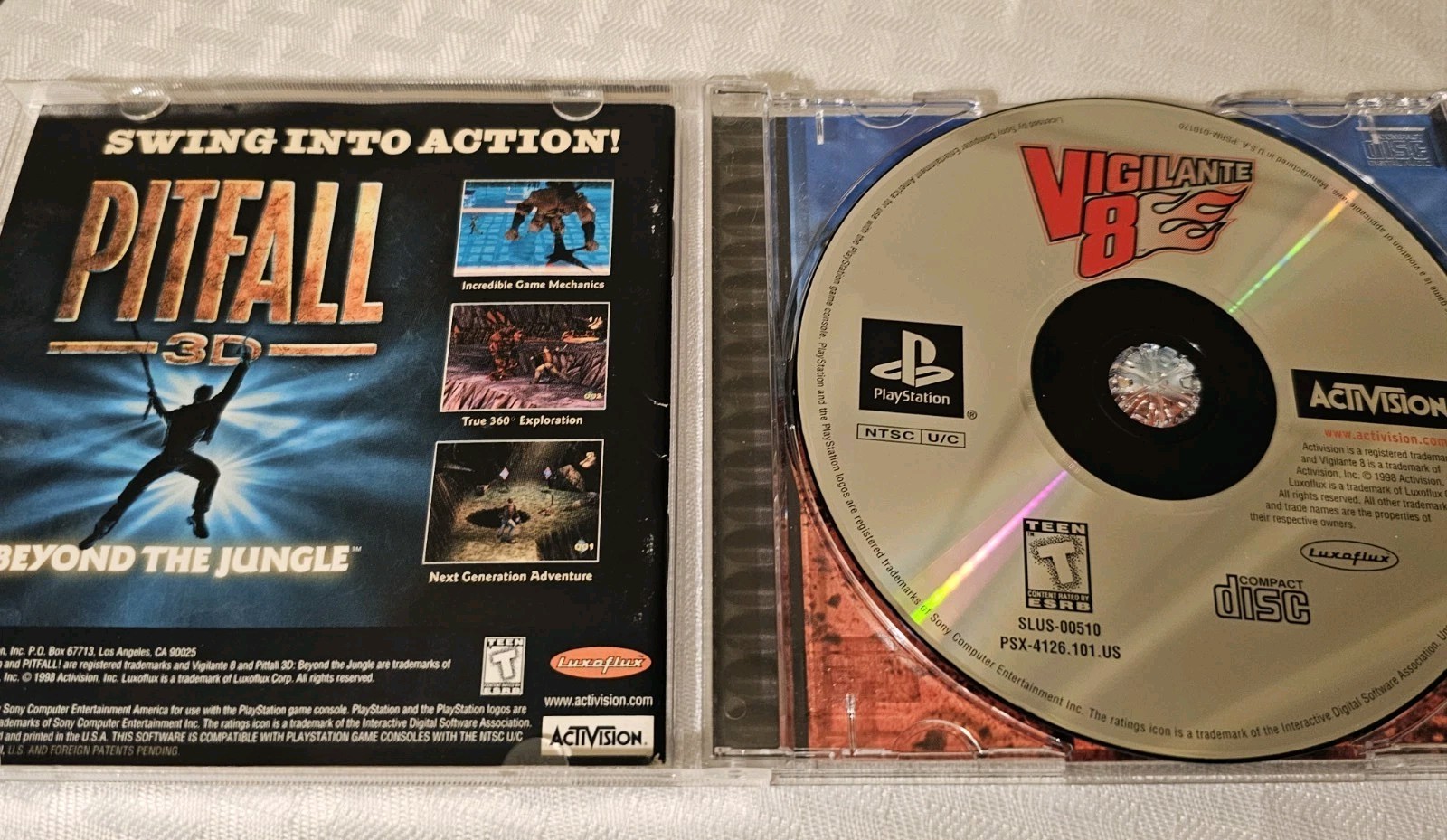 Vigilante 8 PS1 (Sony PlayStation 1) CIB Complete W/ Reg Card Tested Working