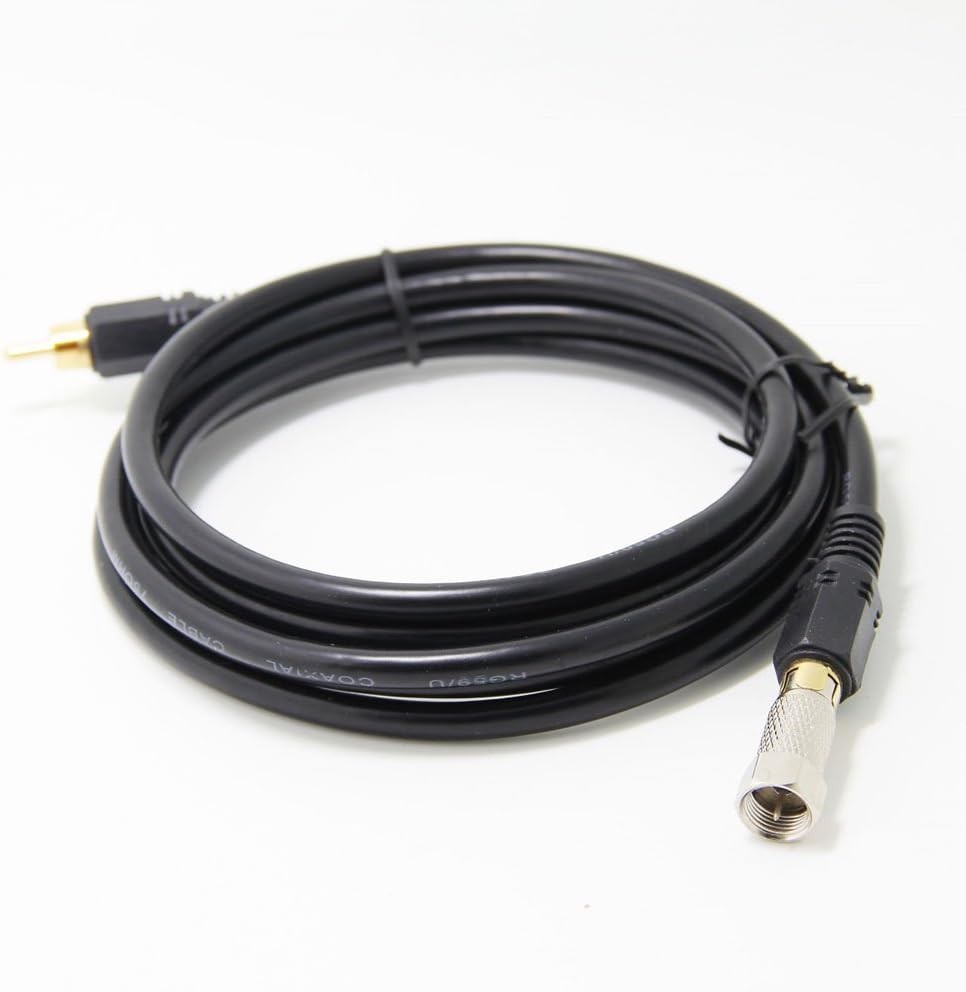 RCA Video Cable with RF TV Connector for Atari 2600 Jr 7800 Colecovision Intelli