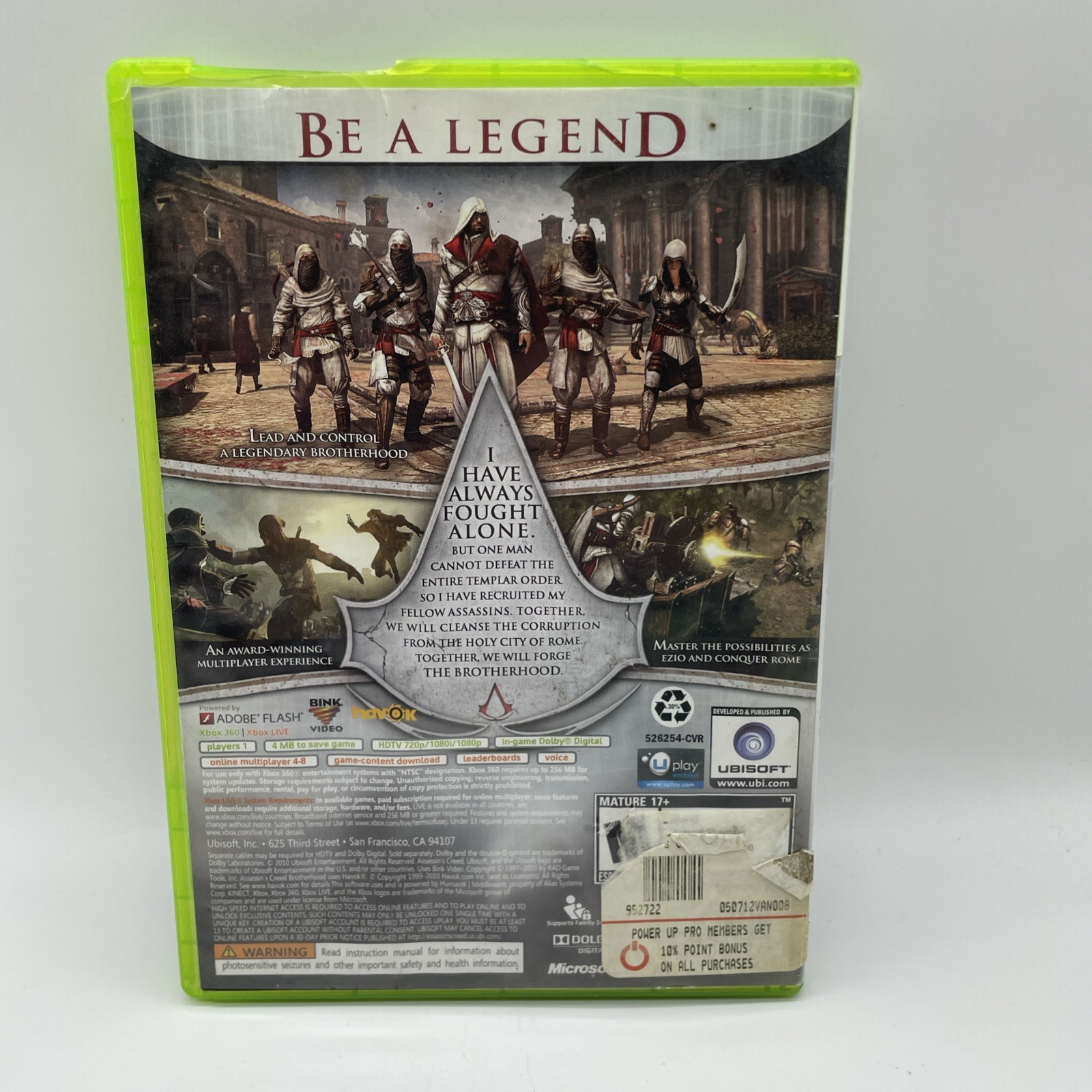 Assassin’s Creed Series Microsoft Xbox 360 Bundle Lot of 4 Games Tested