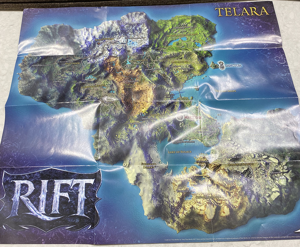 Rift PC DVD-ROM Game (2011, Trion Worlds) w/ Box, Manual, Key Code, Map / Poster