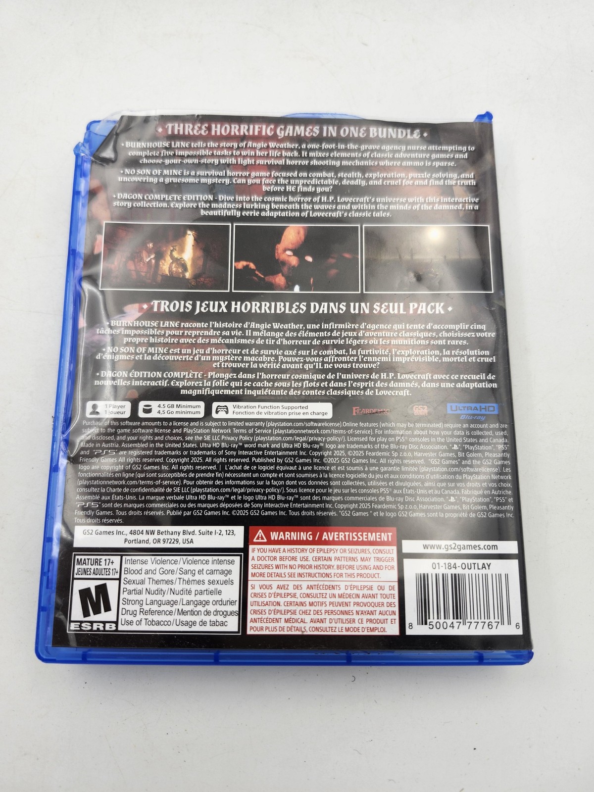 Fear Feardemic Horror Bundle PS5 Survival Horror Game GS2 Games M NTSC US 2023