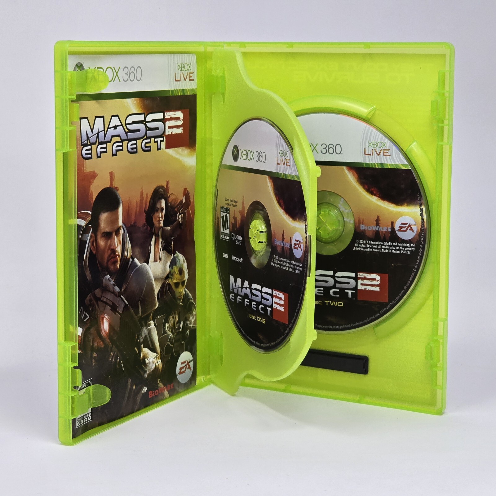 Mass Effect 2 (Xbox 360) White Label CIB COMPLETE & TESTED