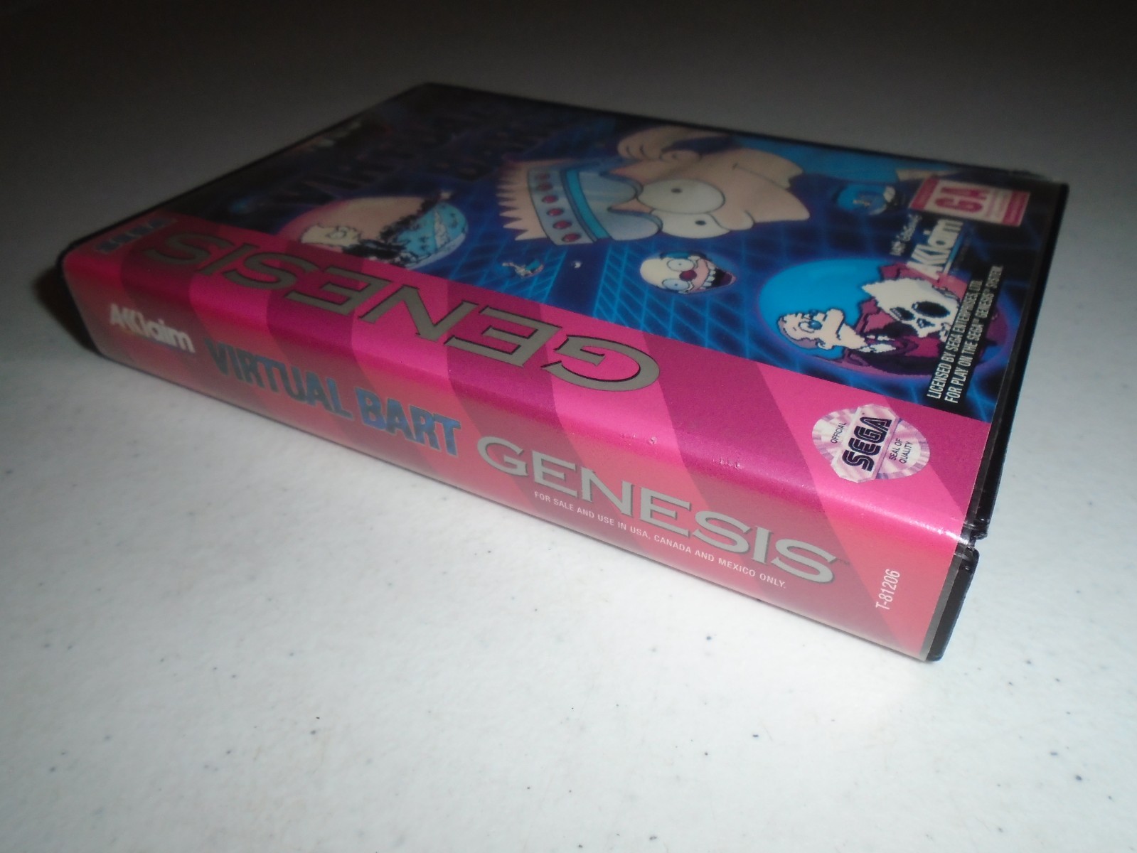 Virtual Bart (The Simpsons) ☆☆ CIB Complete Sega Genesis game Bart Simpson