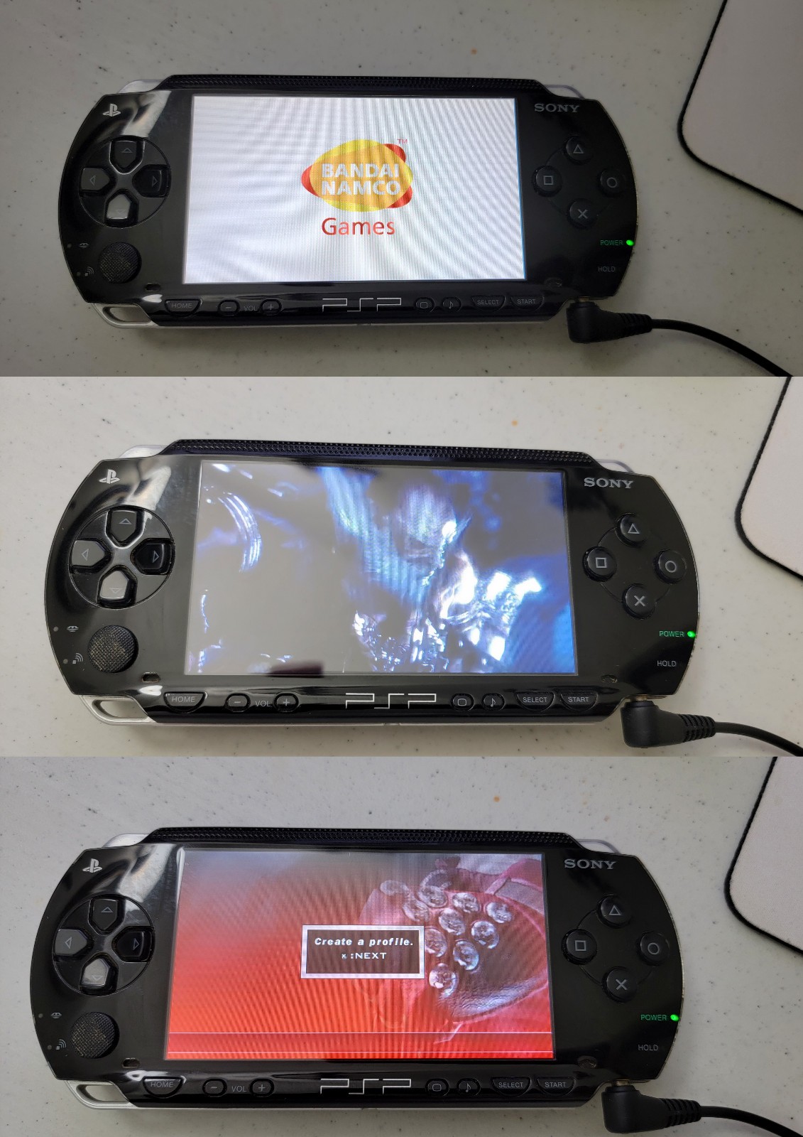 Sony PSP 1001 w/Tekken Dark Res + Hard Case & Original Charger