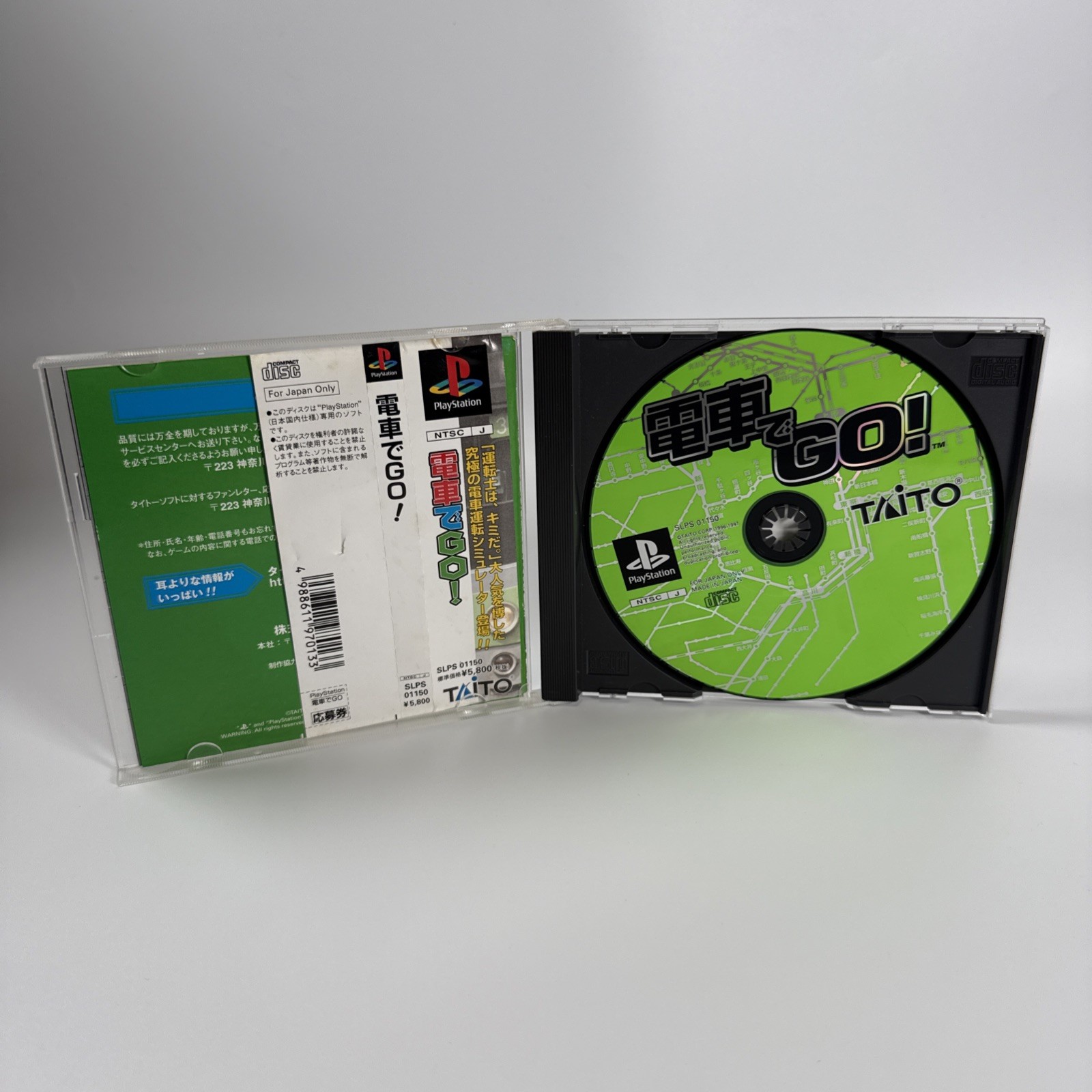 PlayStation PS1 Densha de GO Controller With Game Taito Rail Train Simulator JP