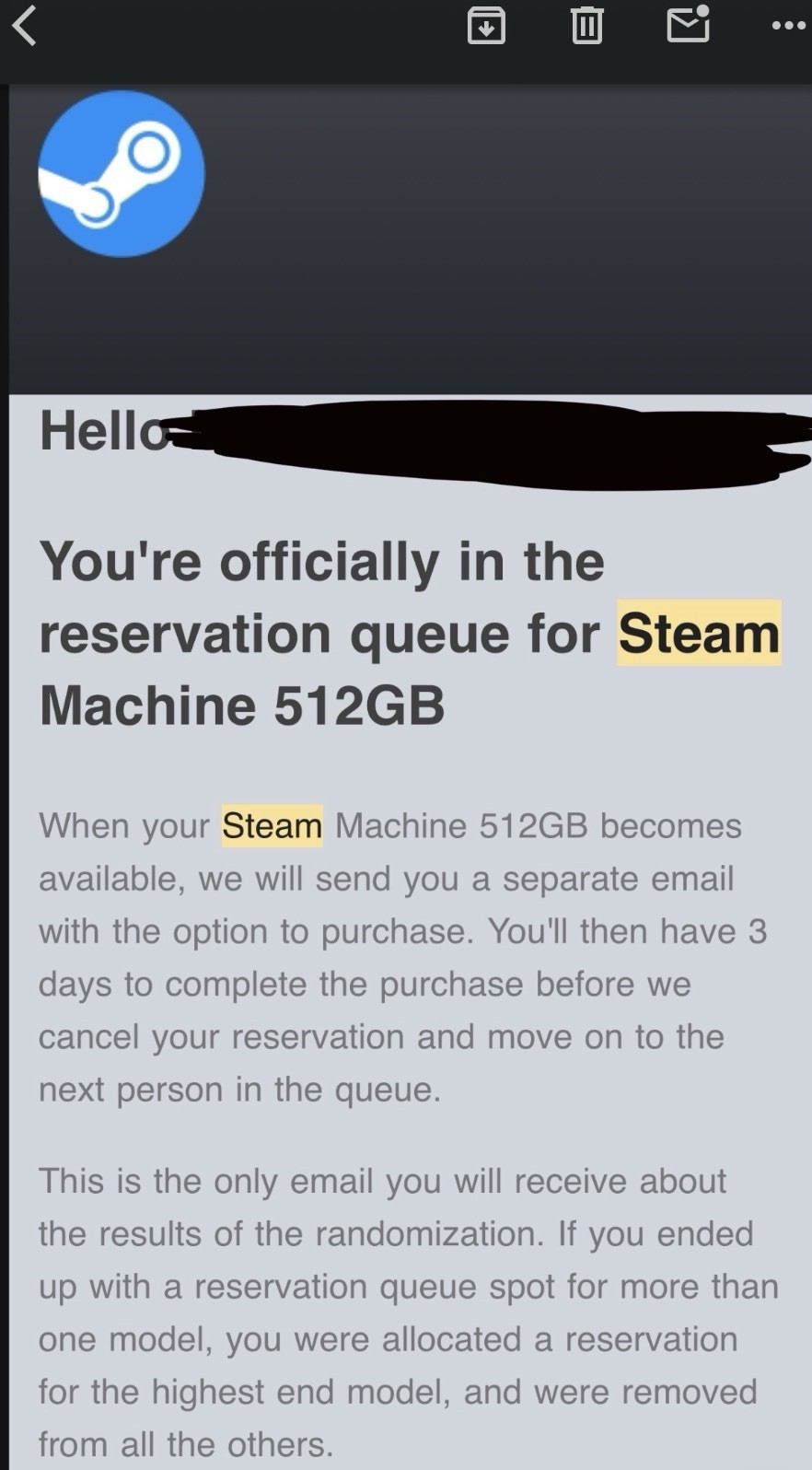 Valve Steam Machine 512GB Model, 512 GB Storage Capacity, Black PREORDER EMAIL