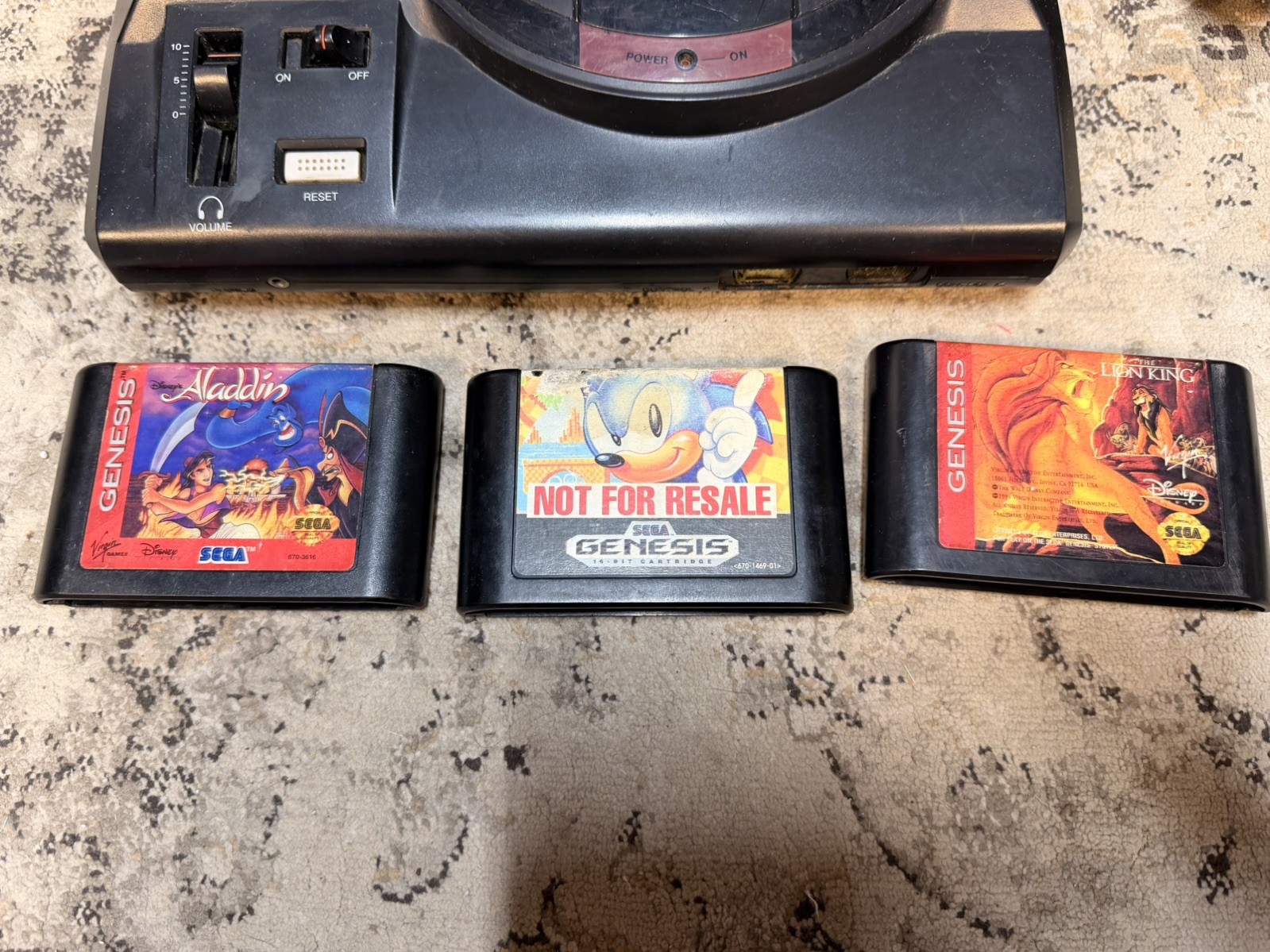 Sega Genesis 16-Bit Model 1601 w/Games for Parts/Repair Sold As Is Not Tested
