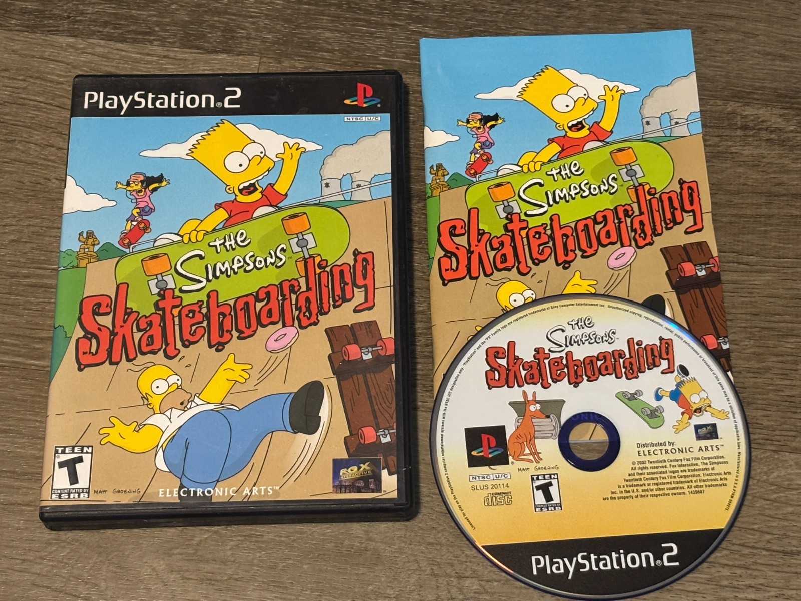 The Simpsons Skateboarding PlayStation 2 PS2 Complete CIB w/Reg Card Tested