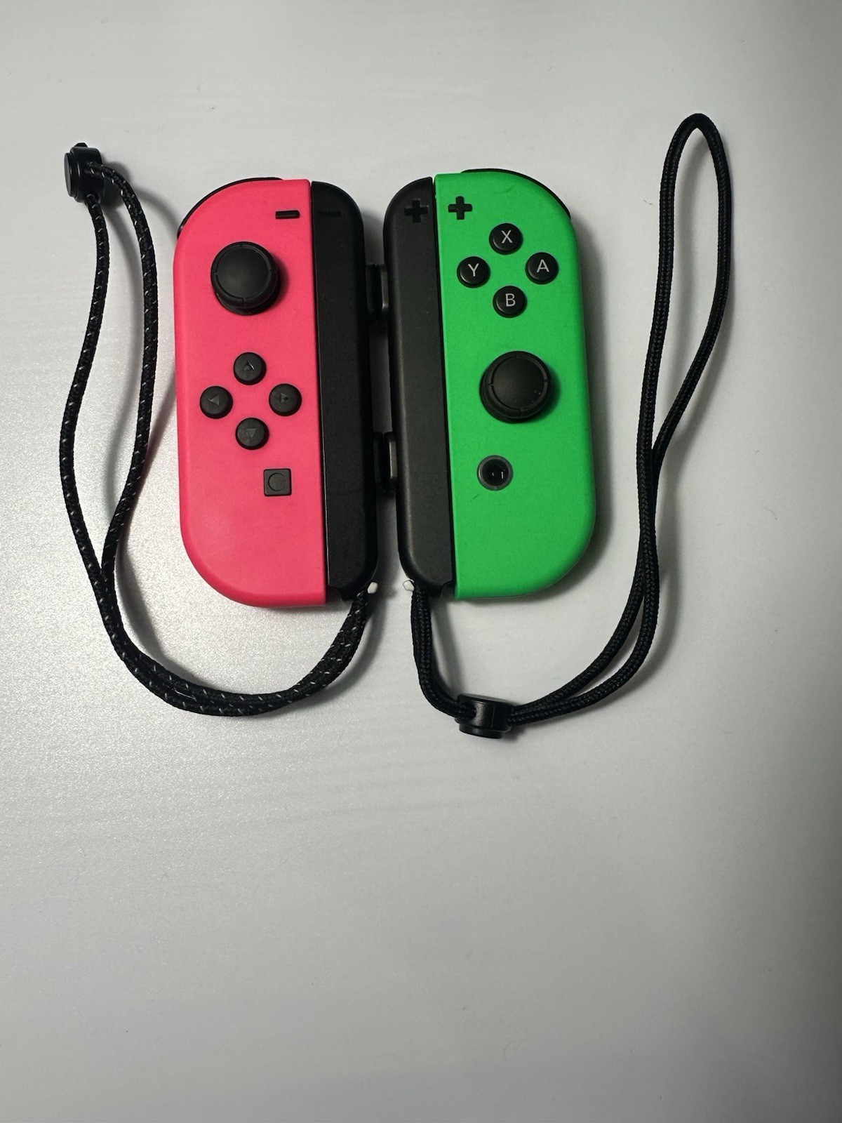 Nintendo Switch Official OEM Neon Pink & Green Joy-Cons Joycons w/Straps