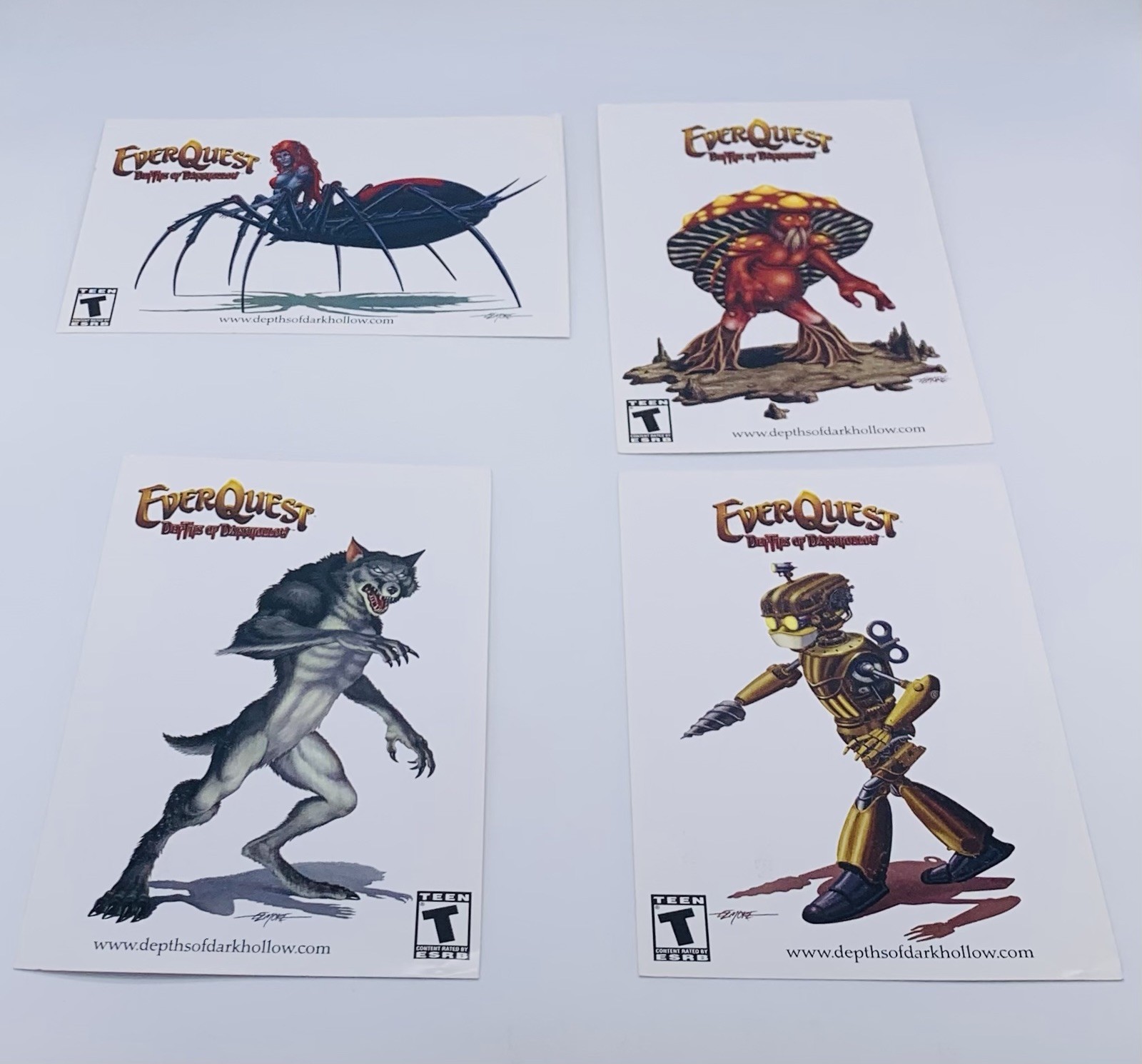 EverQuest: Depths of Darkhollow PC Expansion PK 2-Disc Manual Insert 4 Postcards