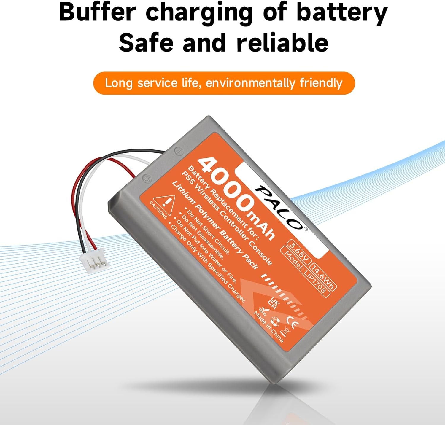 3 Pack 4000mAh LIP1708 Battery-3.65V/14.6Wh Lithium Battery for Sony-PS5 Dual Se