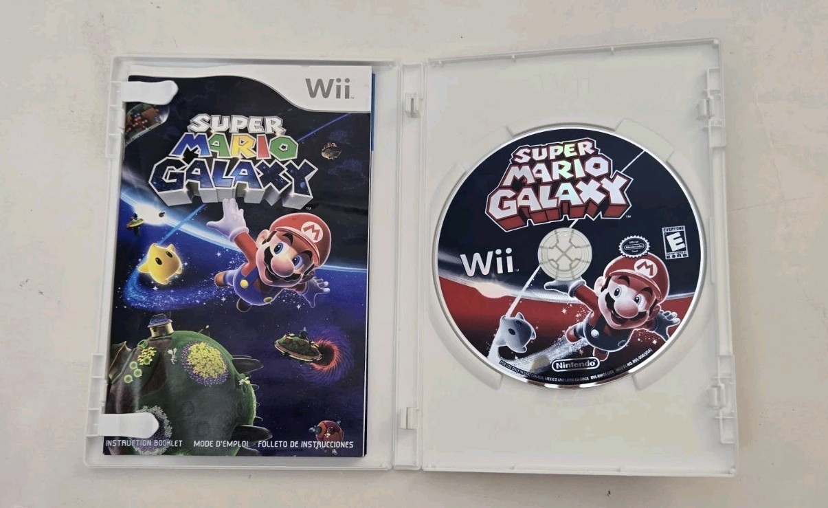 Super Mario Galaxy Nintendo Wii Complete W/ Manual CIB Tested Working VG+++ NICE