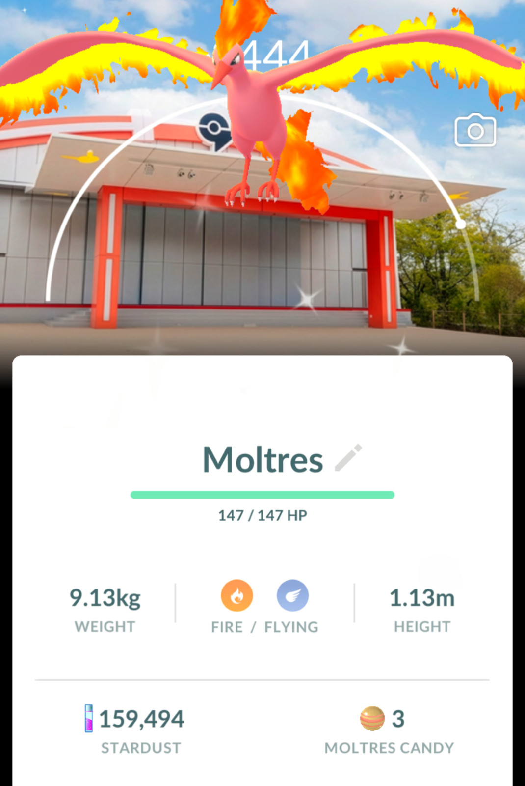 Pokémon Shiny Moltres PokePark KANTO Background – GO Read description