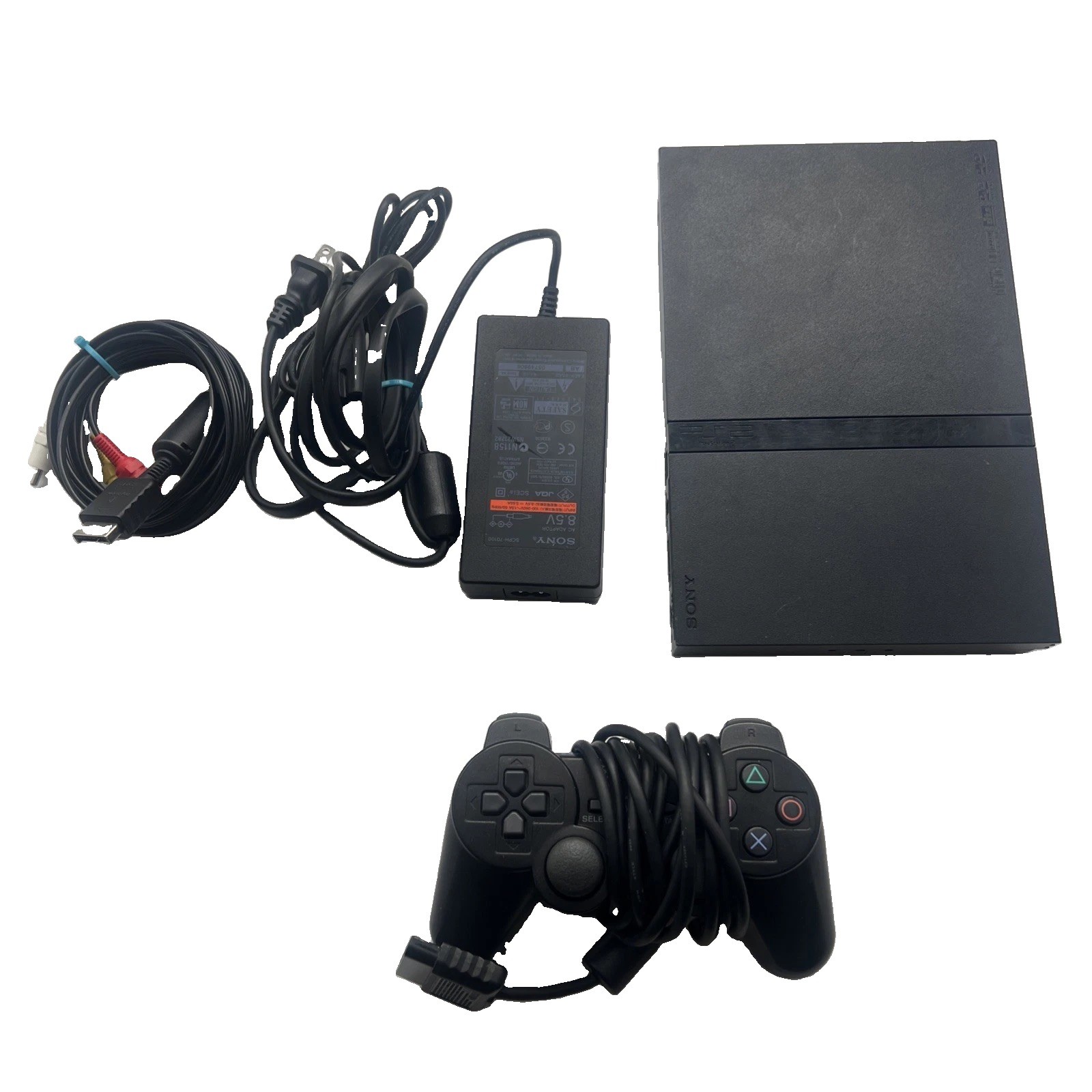 Sony PlayStation 2 PS2 Slim SCPH-75001 Console System OEM Bundle – Tested