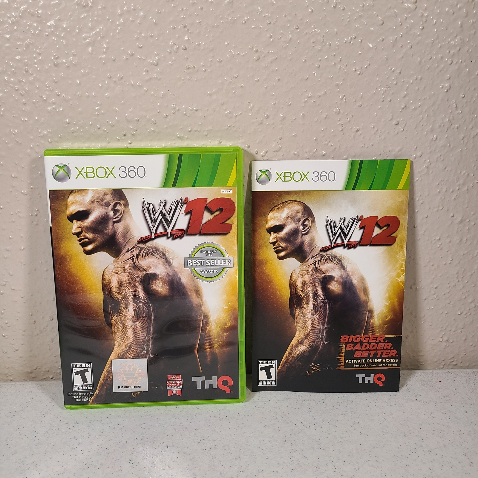 WWE ’12 & 2K15 Microsoft Xbox 360 Game Bundle LOT Tested & Working