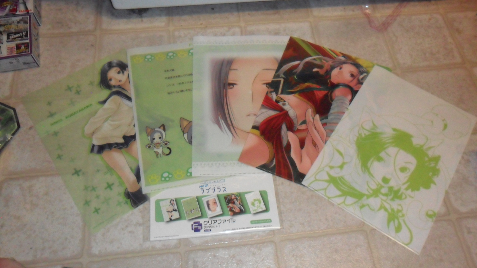 Nintendo DS Love Plus Loveplus Rare Promo Clear File Folder Set