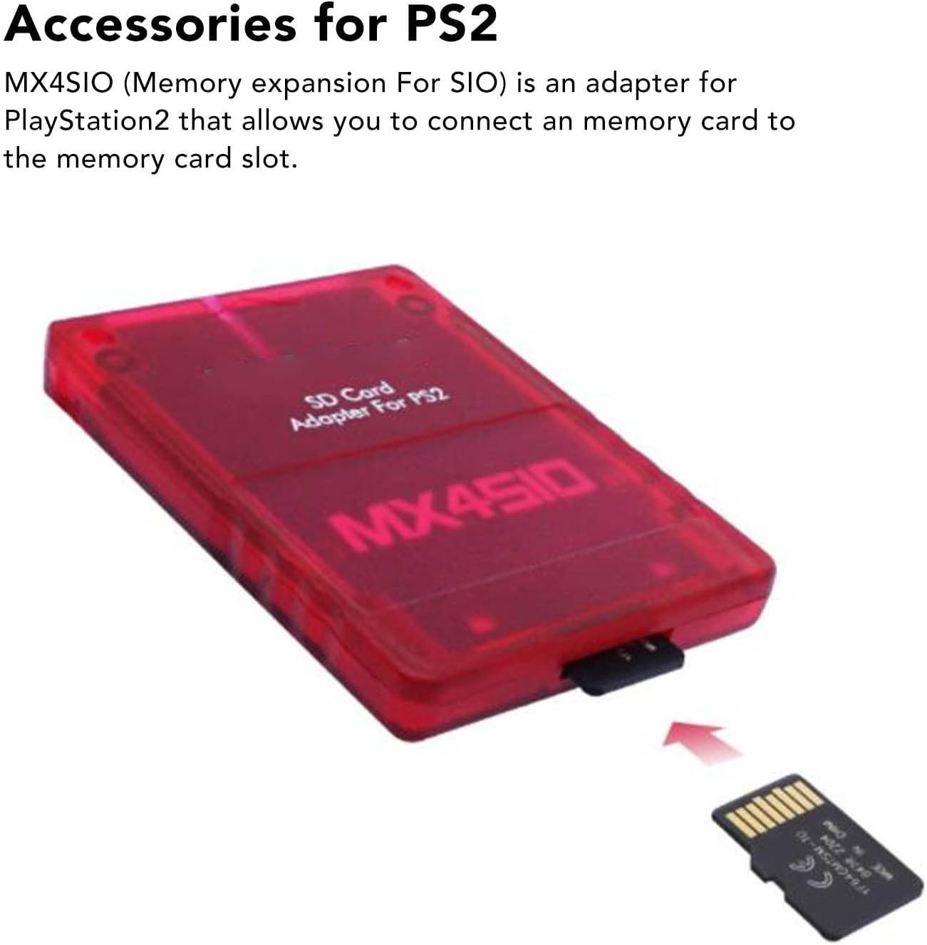 MX4SIO SIO2SD SD Card Adapter for PS2, Memory Card Expansion for SIO Replacement