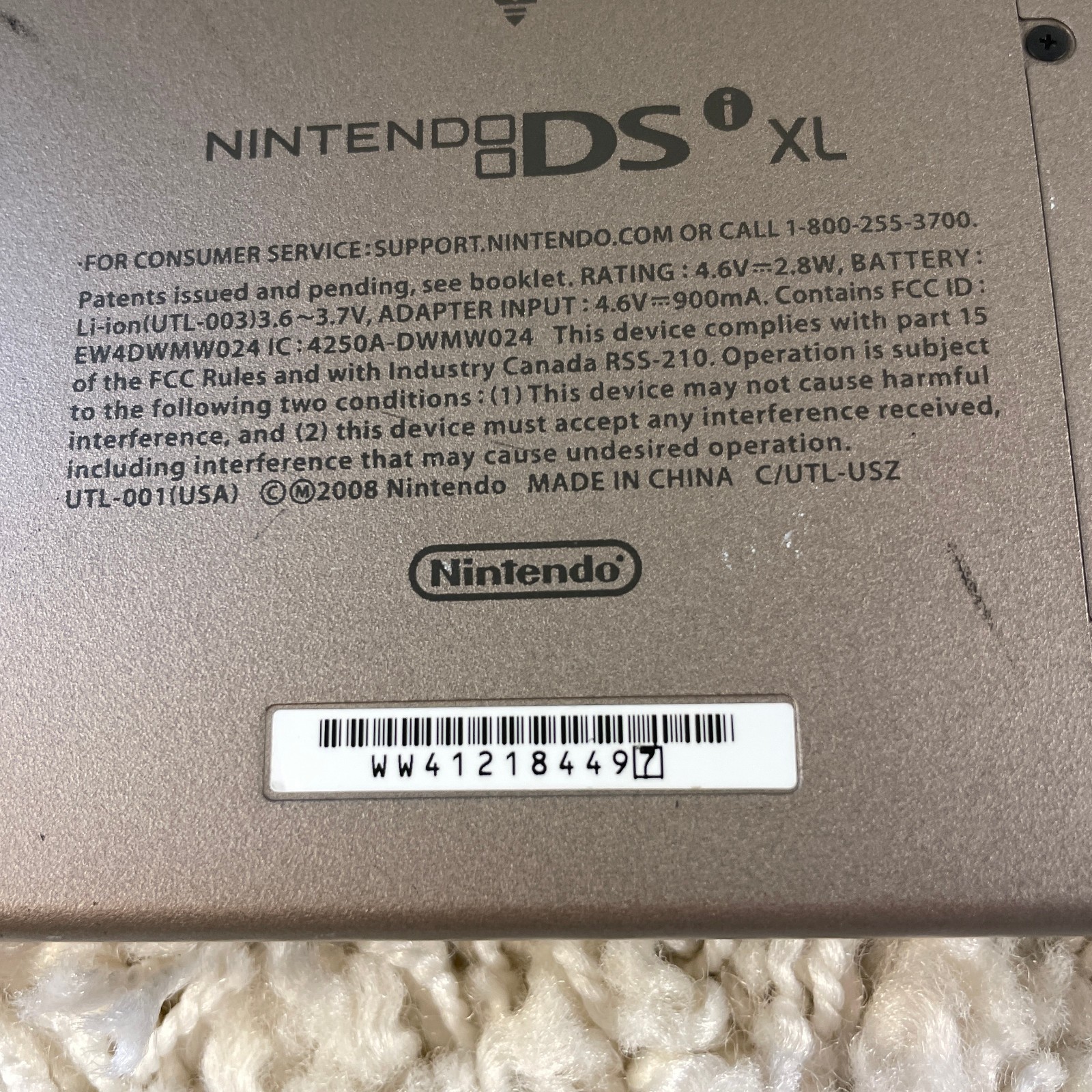 Nintendo DSi XL Bronze Handheld Console System UTL-001 Tested