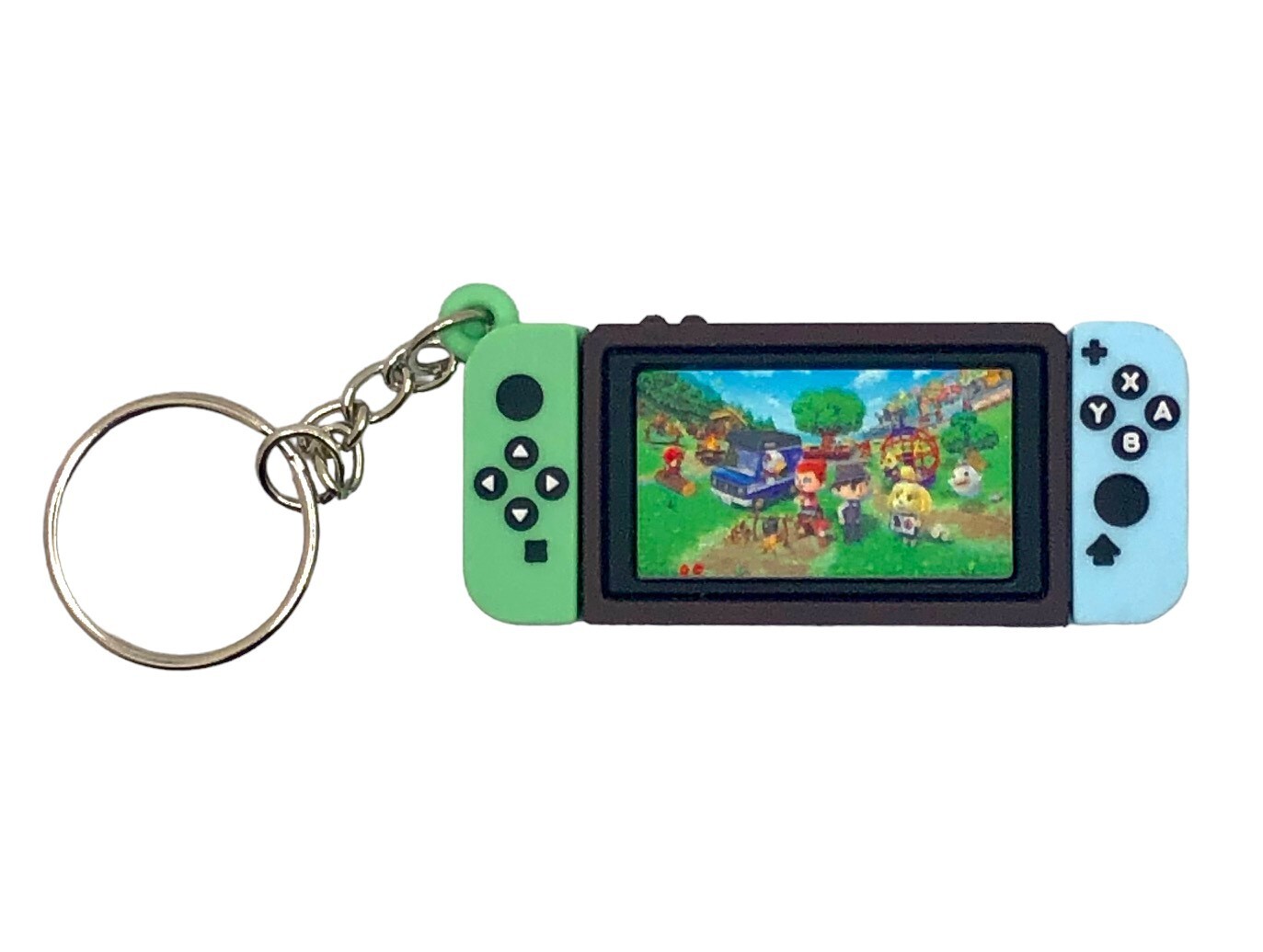 Collectable NINTENDO SWITCH Keychain – Animal Crossing New Leaf – Green & Blue
