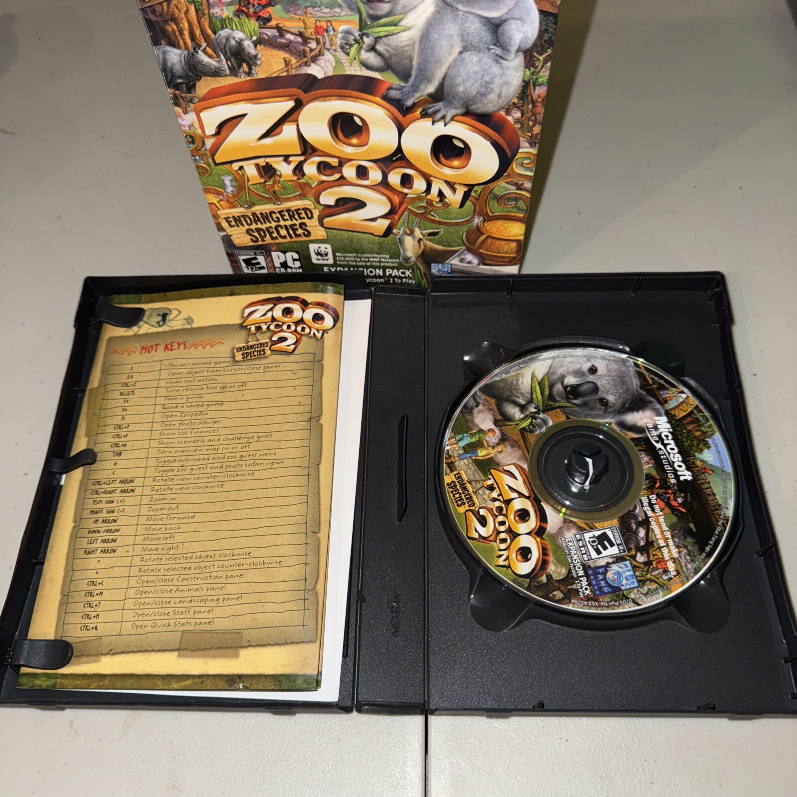 Zoo Tycoon 2 Endangered Species Expansion Pack w/ Case & Instructions Complete