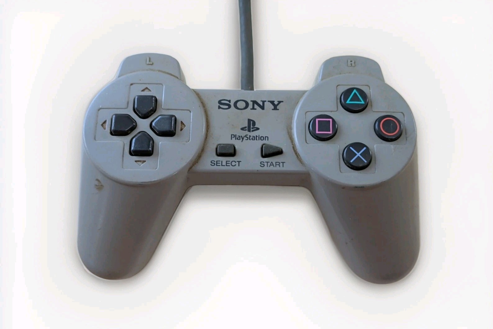Sony PlayStation 1 Light Gray Controllers (x2) – Untested
