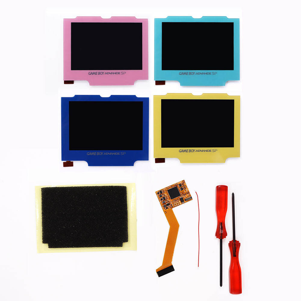 Multi-color Lens 10 Level Highlight Brightness IPS LCD Kit For GBA SP