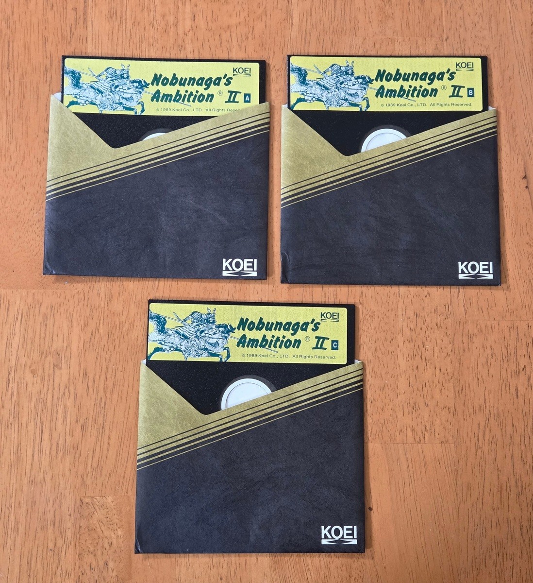 Nobunaga’s Ambition II Koei 5.25″ IBM PC Big Box Game Complete 1989 Map Poster