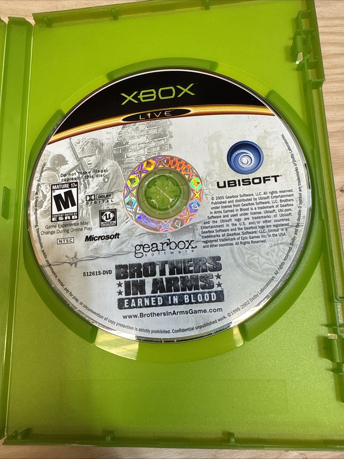 Brothers in Arms: Earned in Blood (Microsoft Xbox, 2005) CIB Verified Working