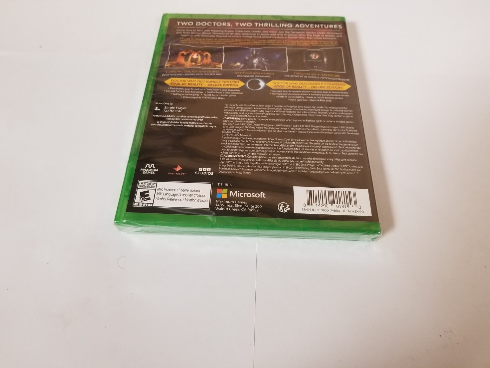 Doctor Who: The Edge of Reality & The Lonely Assassins Microsoft Xbox One new