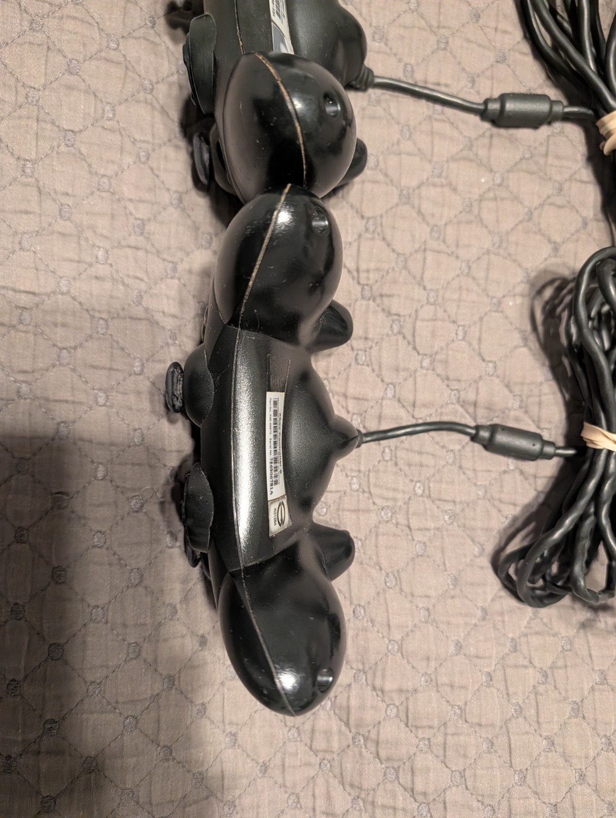 Lot Of 2 Original Xbox OEM S Type Black Controller (X08-69873) Breakaway Tested