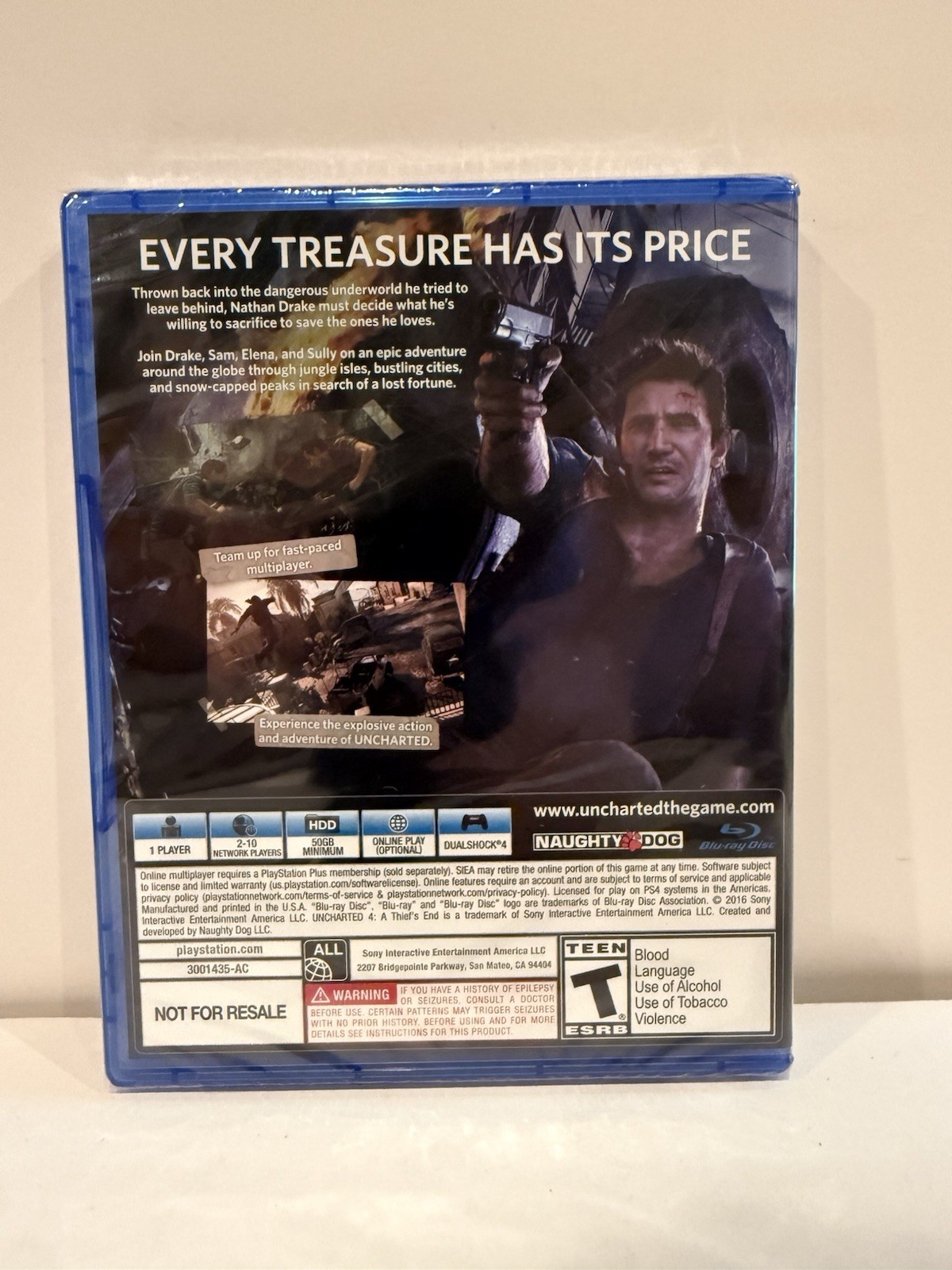 Uncharted 4: A Thief’s End (Sony PlayStation 4, 2016) – Sealed – Brand New