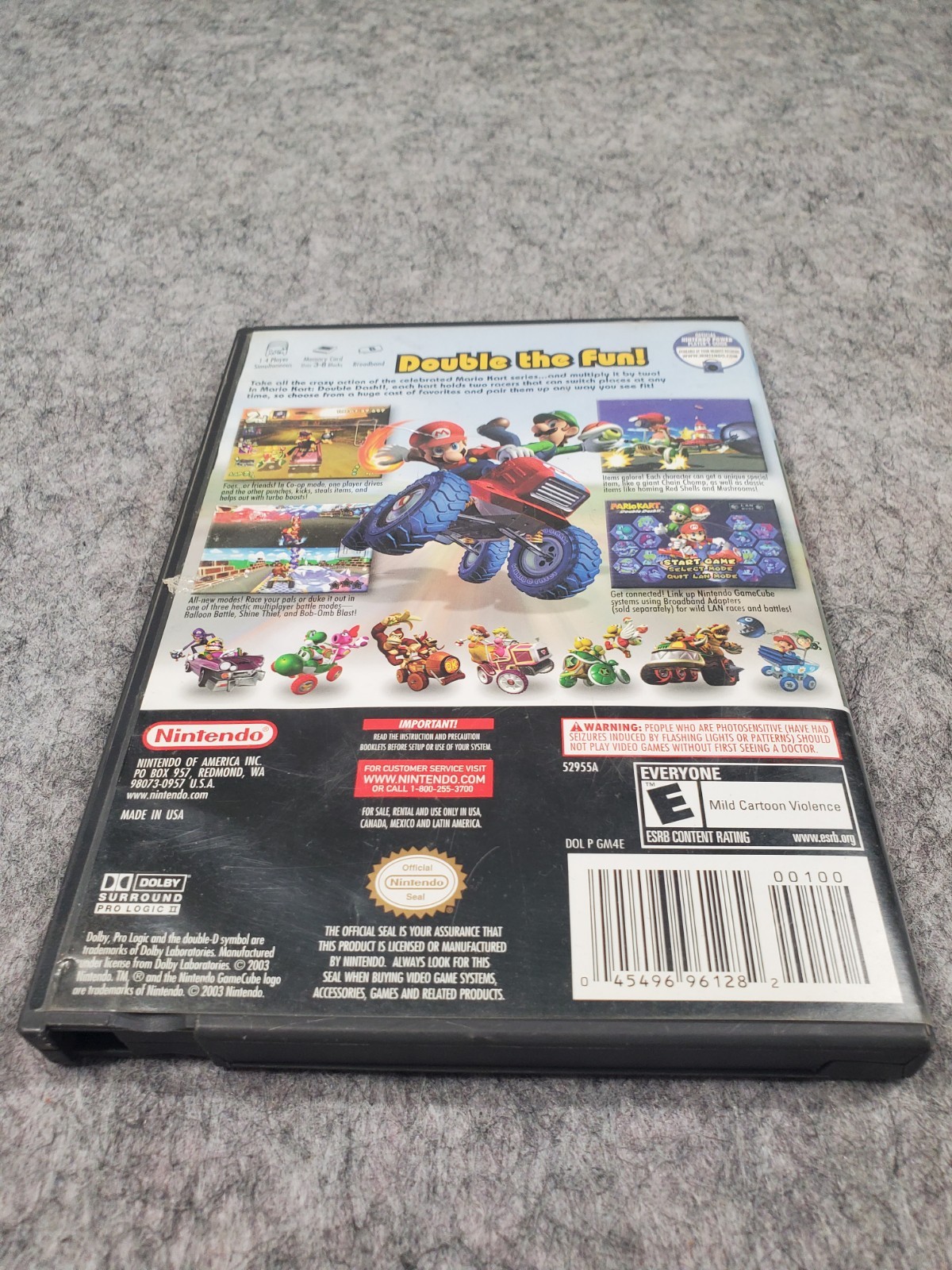 Mario Kart Double Dash GameCube – ORIGINAL CASE ONLY – NO Manual NO Game