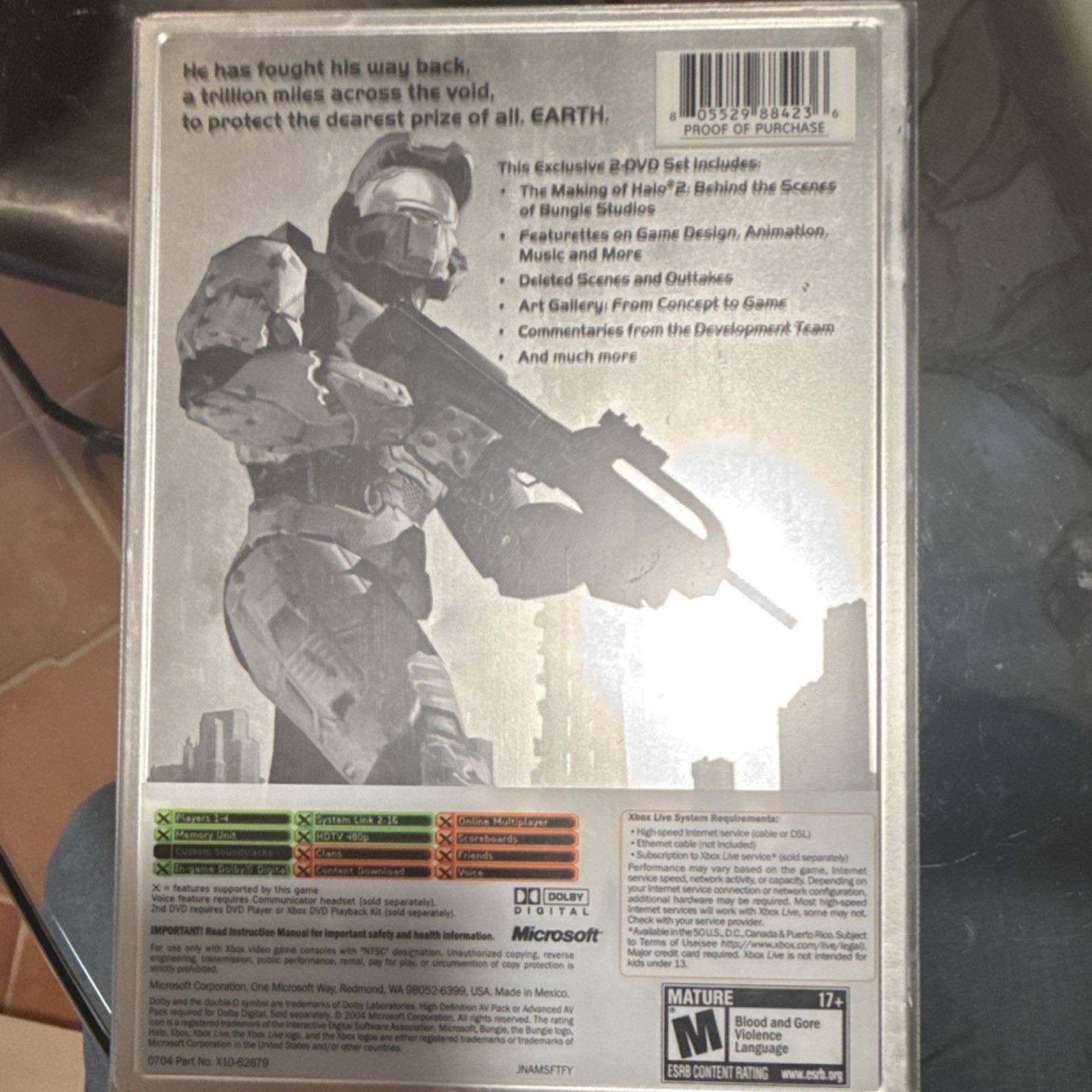 Microsoft Halo 2 Limited Collector’s Edition Original Xbox DVD Keep Case