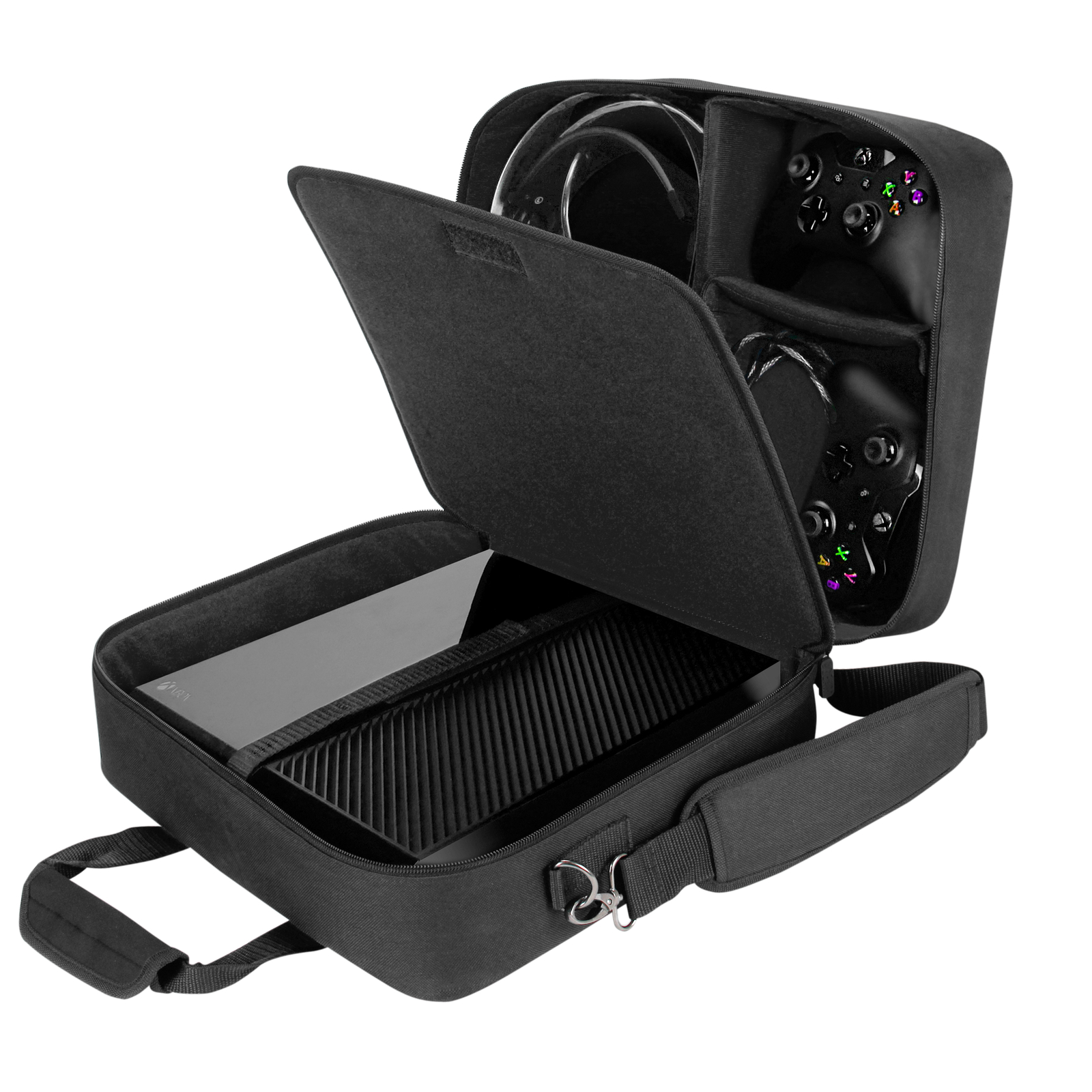 Xbox One Travel Carrying Case with Kinect Carrying Pouch and Game Disc Pockets