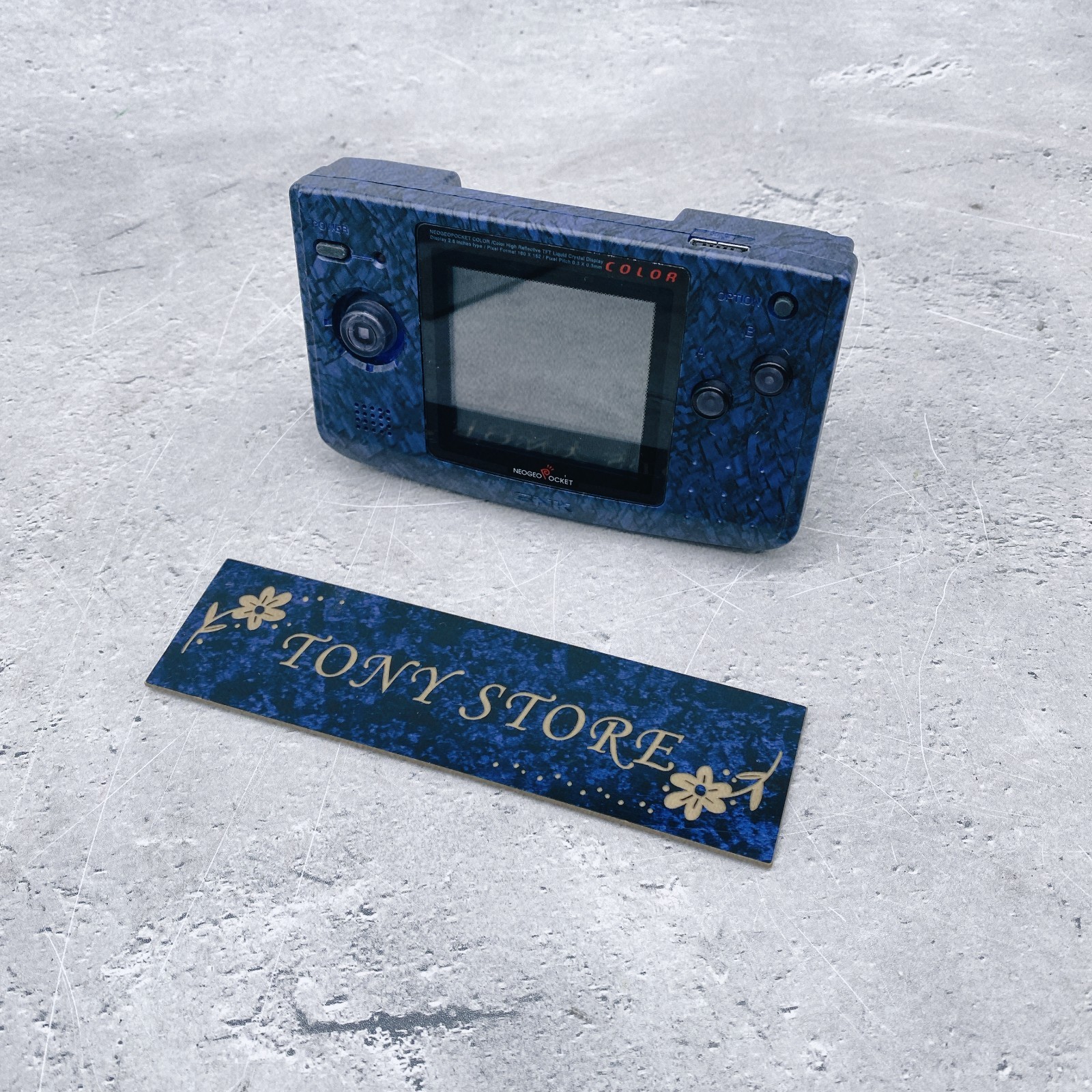 SNK Neo Geo Pocket Color Stone Blue Game Console 1998 Handheld System Japan